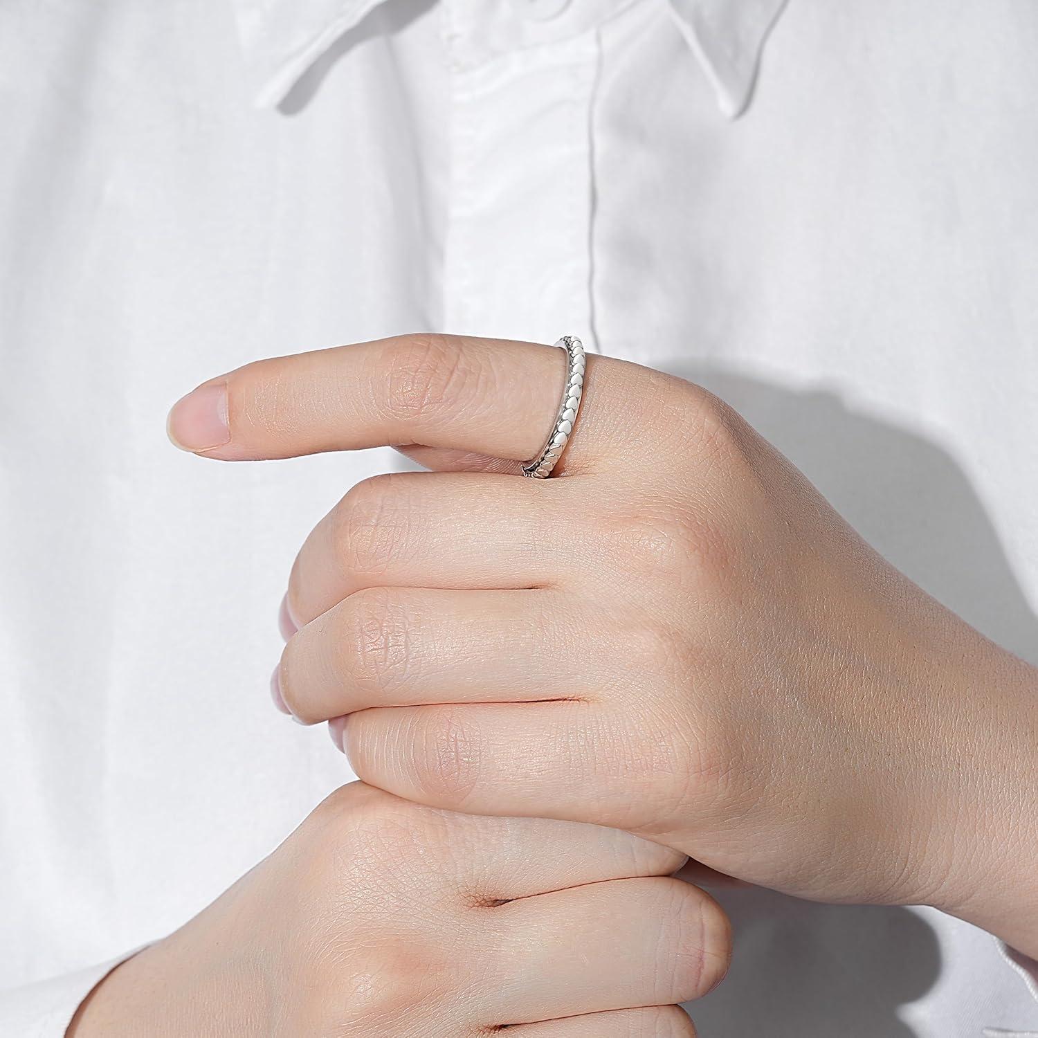 Anillo Antiestrés Giratorio Plata Esterlina 925 para Mujeres