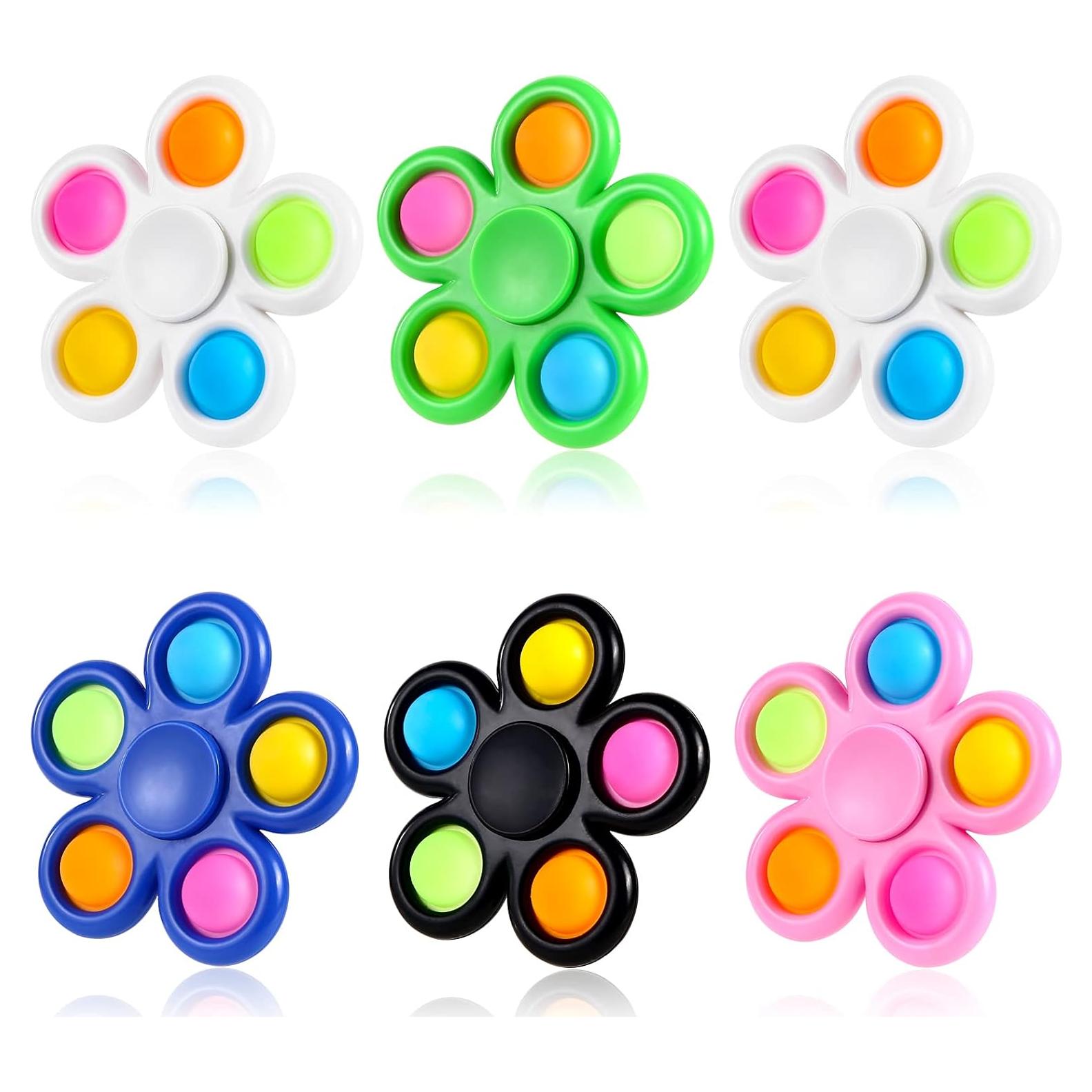 Paquete de 6 Fidget Spinners GOHEYI Alivio Estrés Multicolor