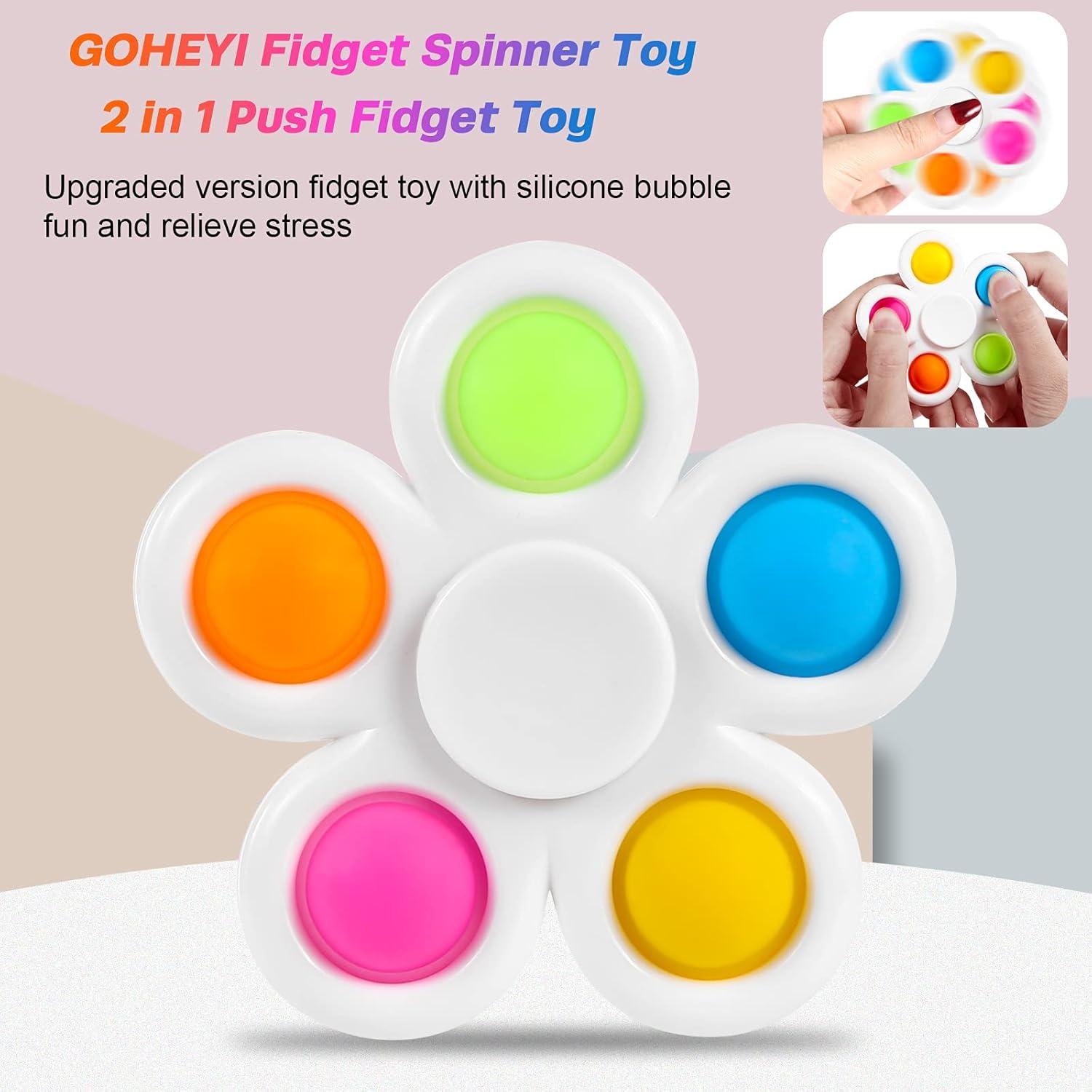 Paquete de 6 Fidget Spinners GOHEYI Alivio Estrés Multicolor