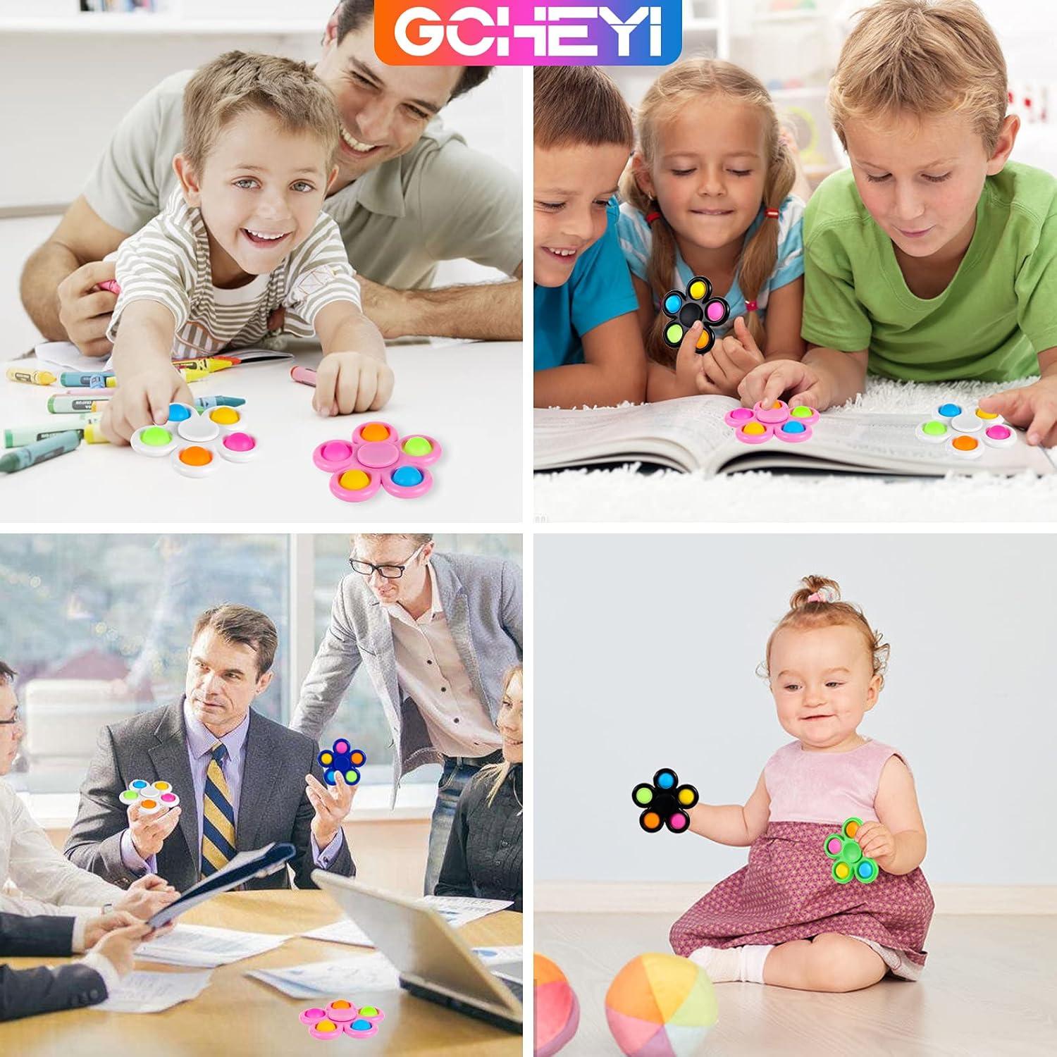 Paquete de 6 Fidget Spinners GOHEYI Alivio Estrés Multicolor