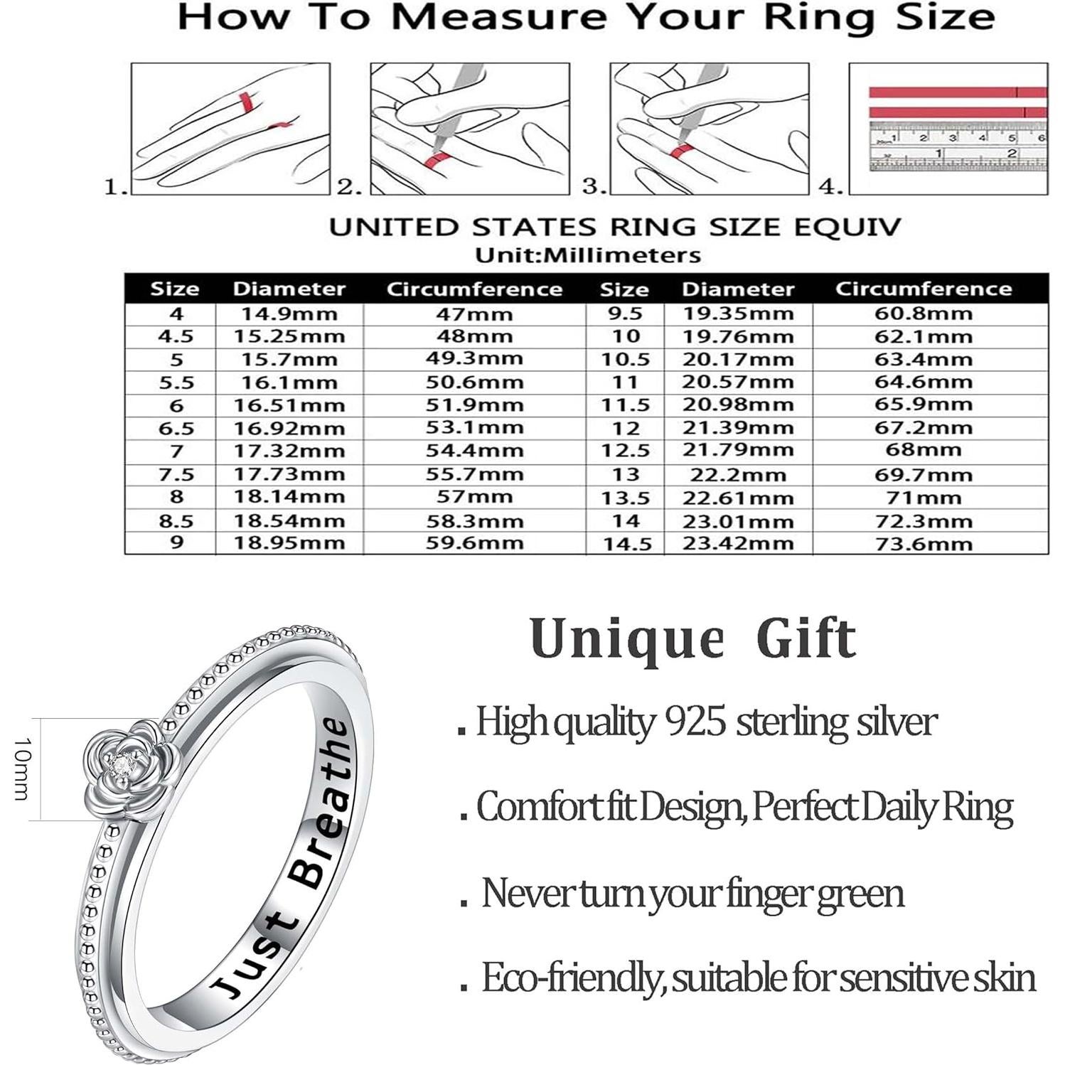 Anillo Fidget ReBest Plata Esterlina 925 Alivio Estrés 7