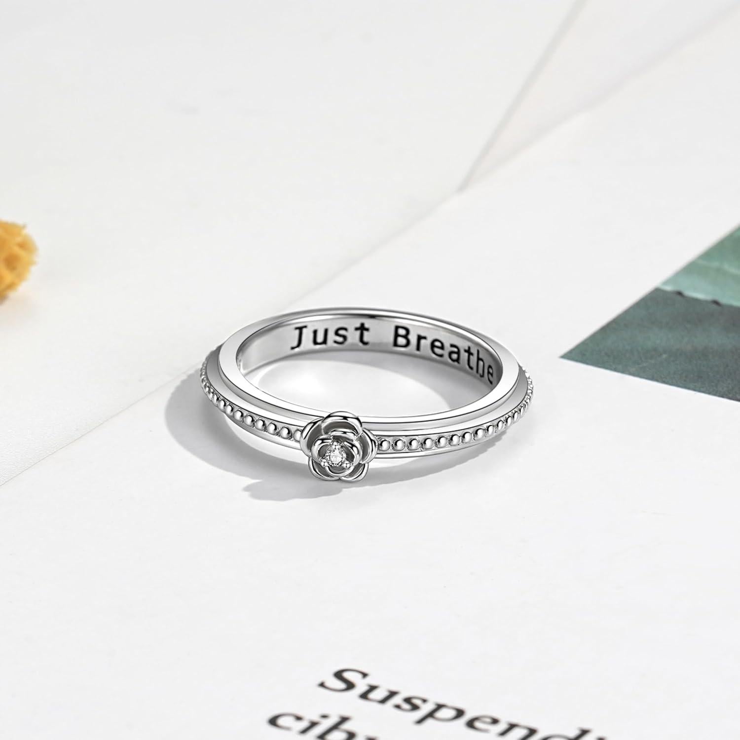 Anillo Fidget ReBest Plata Esterlina 925 Alivio Estrés 7