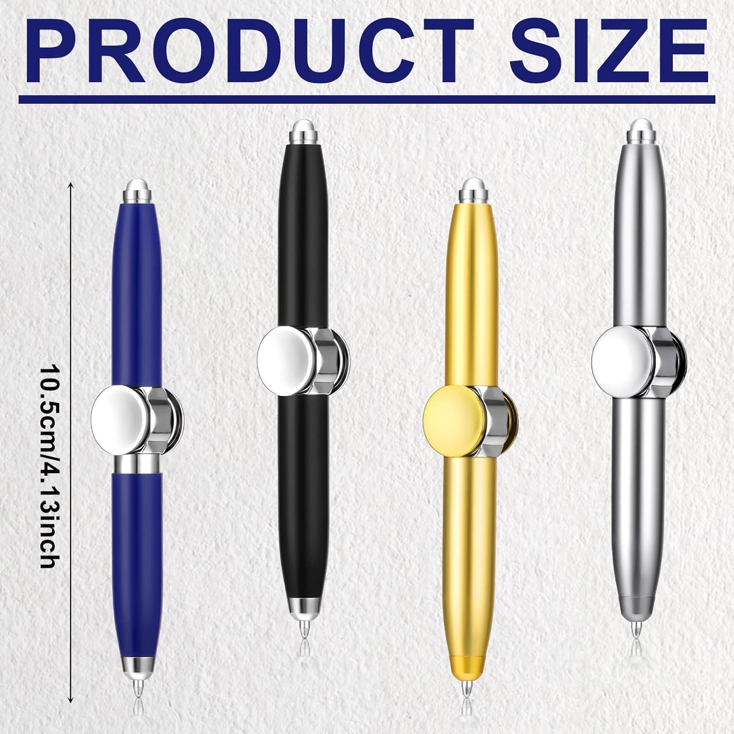 4 Bolígrafos Antiestrés HEQU con Luz LED y Diseño Ergonomico
