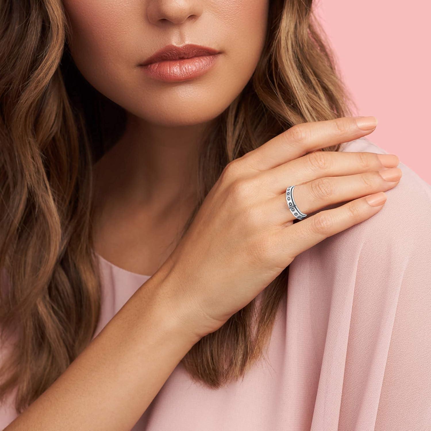 Anillos MUCAL Antiansiedad 8pcs Acero Inoxidable Unisex