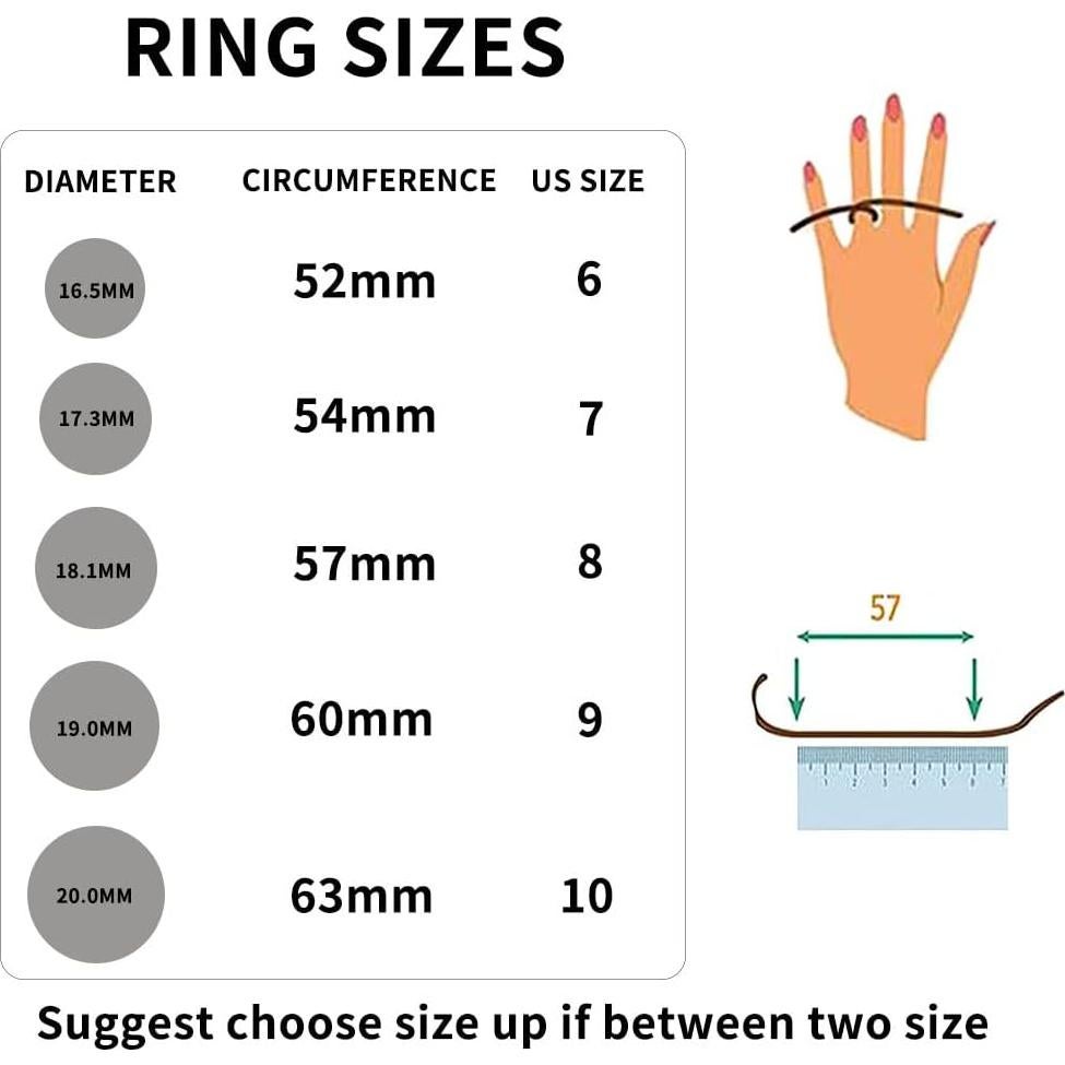 Anillos MUCAL Antiansiedad 8pcs Acero Inoxidable Unisex