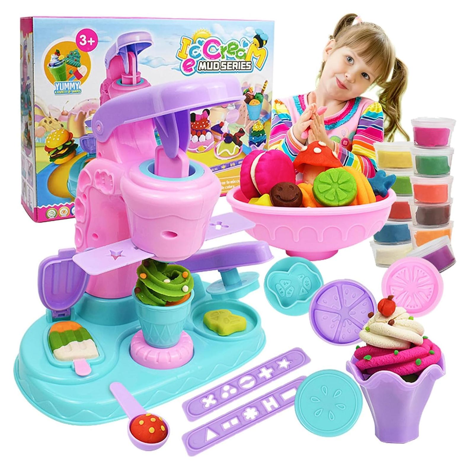 Set de Masa de Color Noetoy con Máquina de Helados 26 PCS