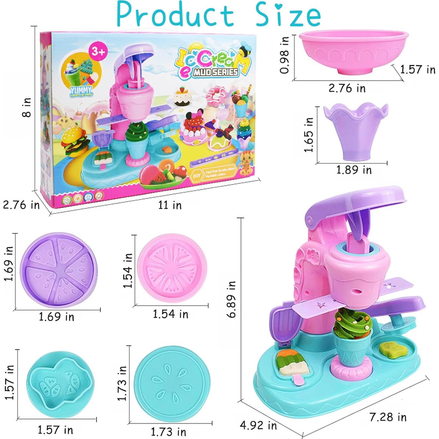 Set de Masa de Color Noetoy con Máquina de Helados 26 PCS