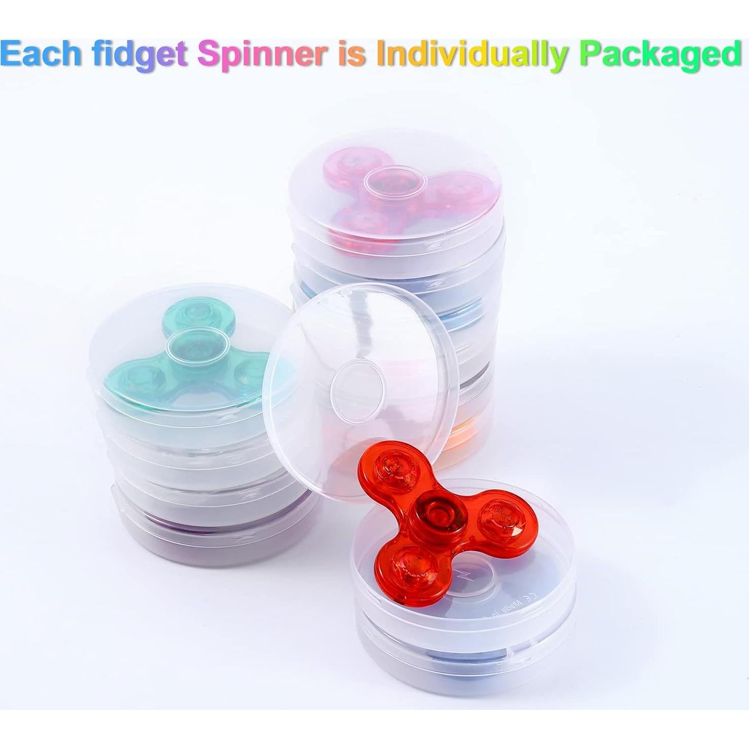 Spinners Antiestrés Gigilli 16 Pcs con Luz LED para Niños