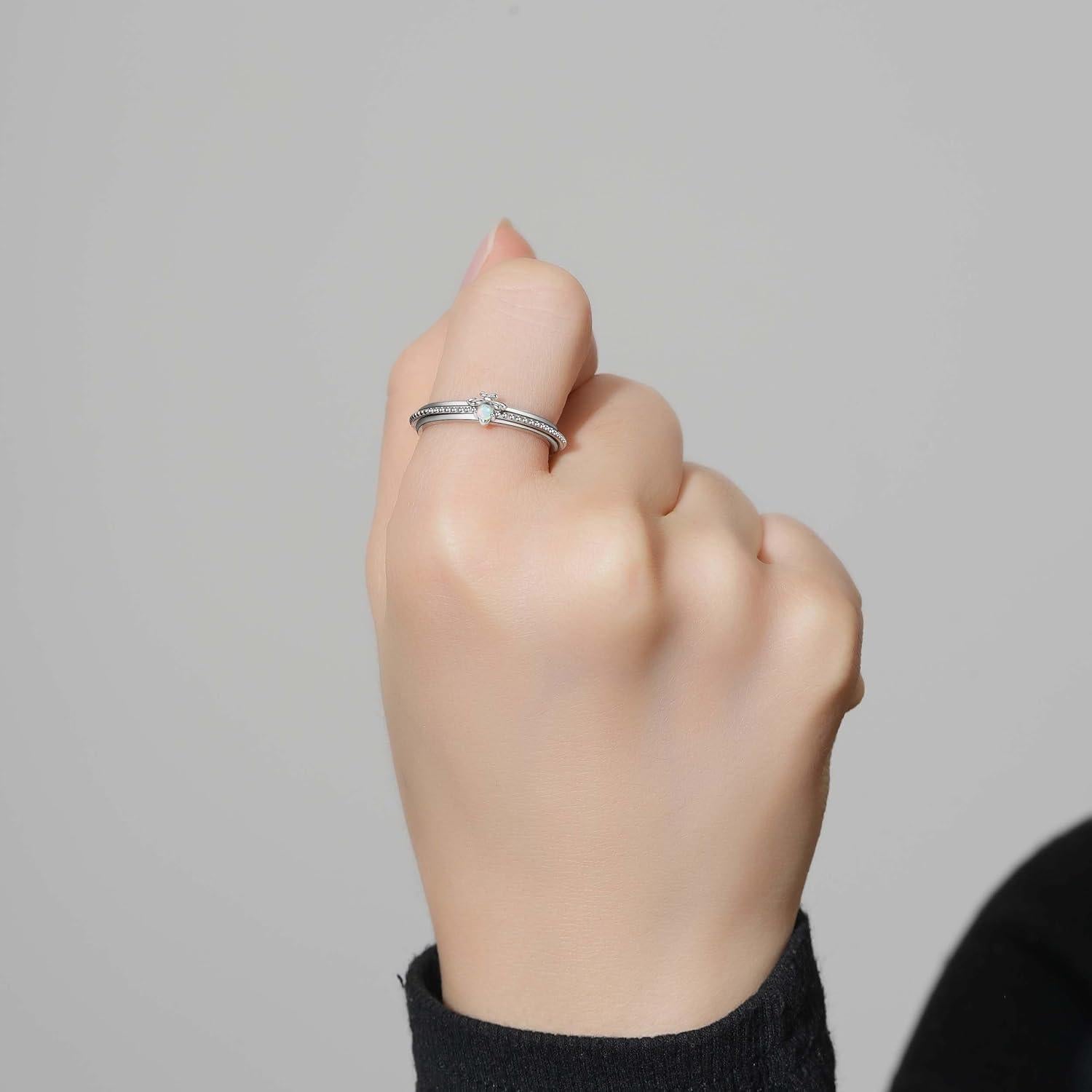 Anillo de Alivio de Ansiedad Nisgoin Plata 925 Just Breathe