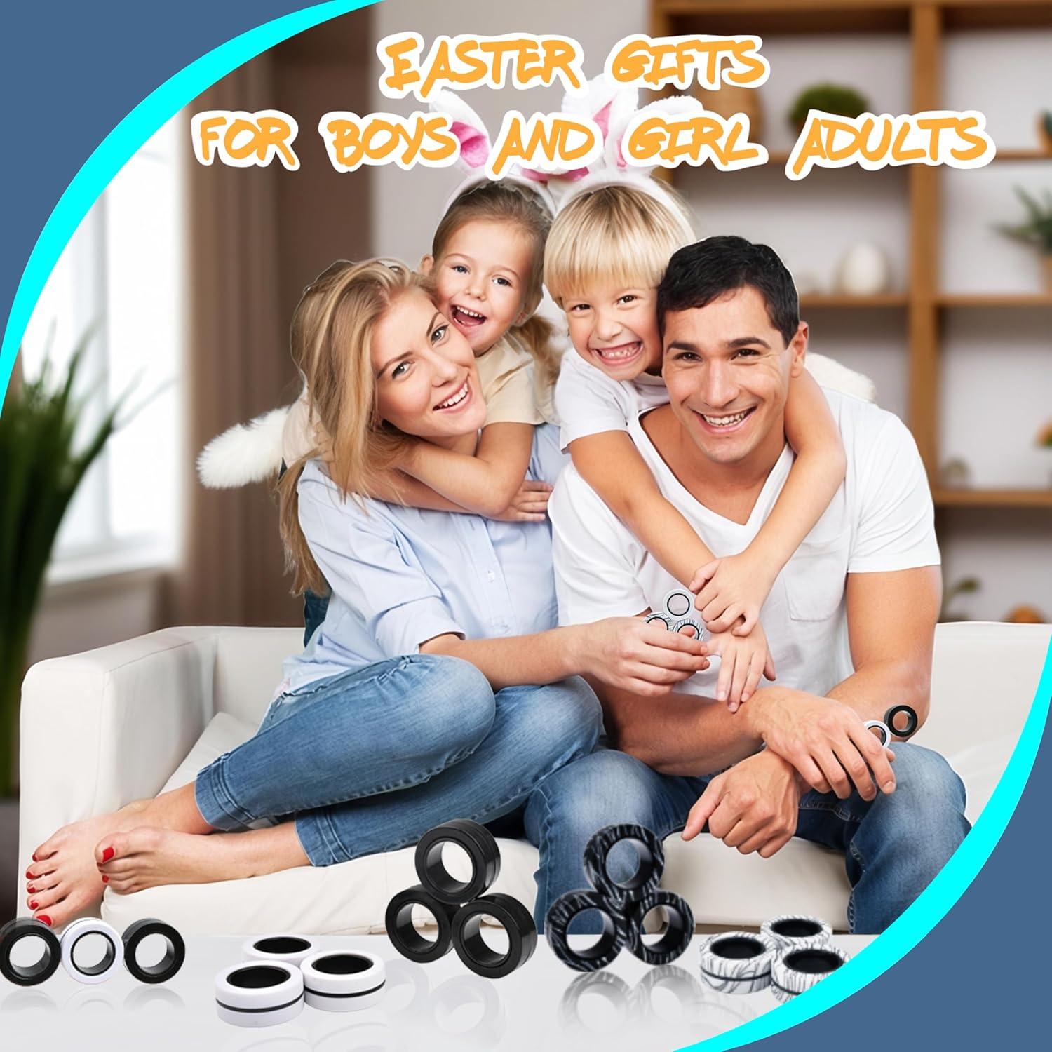 Anillos Magnéticos Antiestrés Cevioce 3 PCS para Niños y Adultos