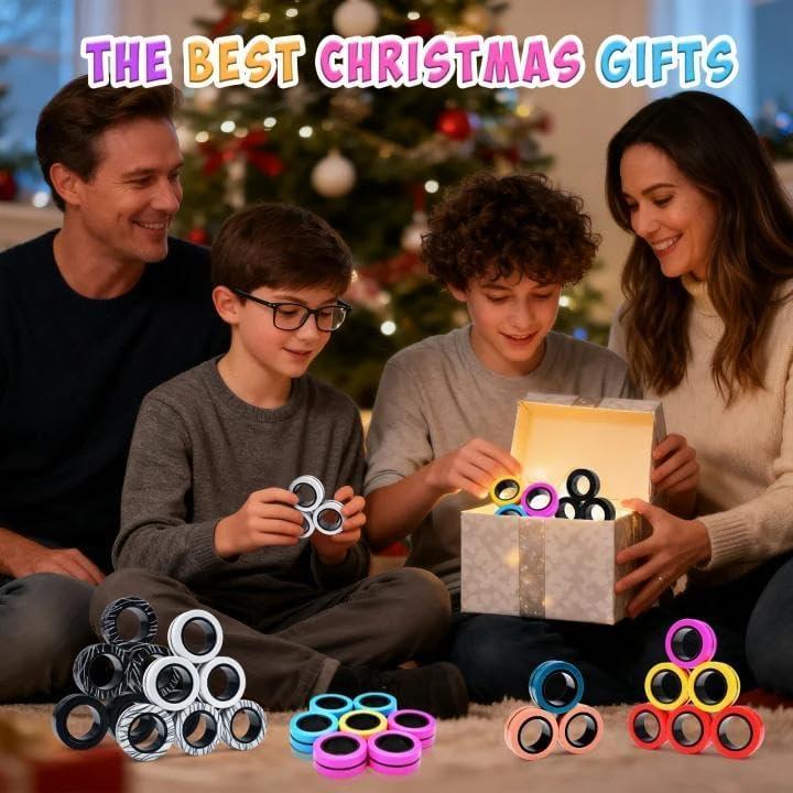 Anillos Magnéticos Antiestrés Cevioce 3 PCS para Niños y Adultos