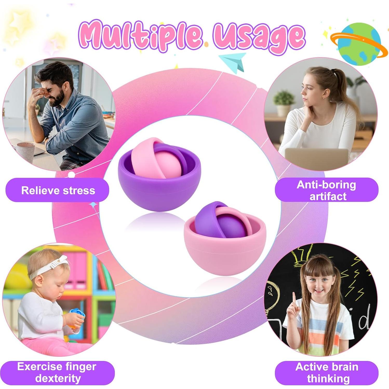 Spinner Antiestrés 2 Piezas Yrissmiss para Niños y Adultos