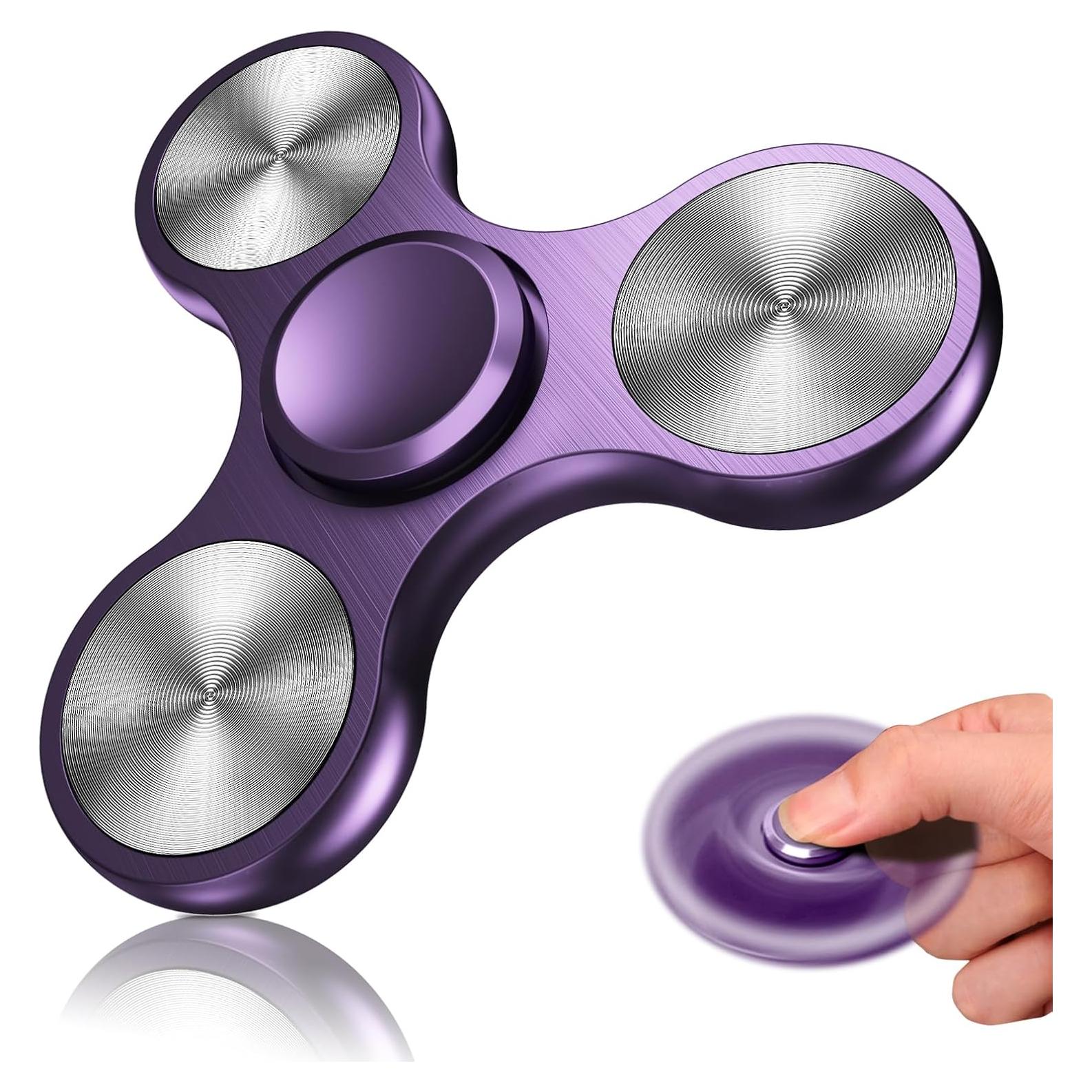 Spinner de Metal AUKARENY Púrpura con Rodamiento de Acero