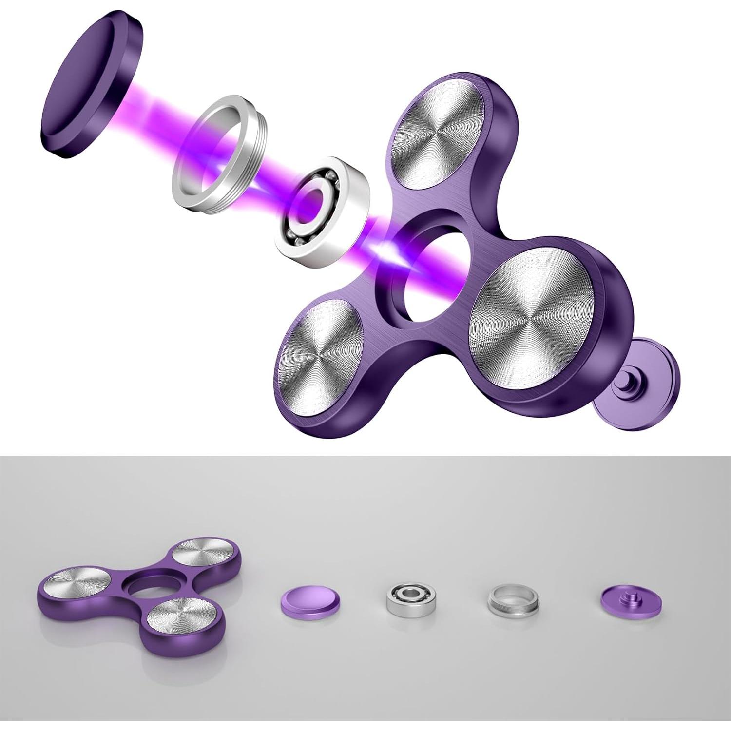 Spinner de Metal AUKARENY Púrpura con Rodamiento de Acero