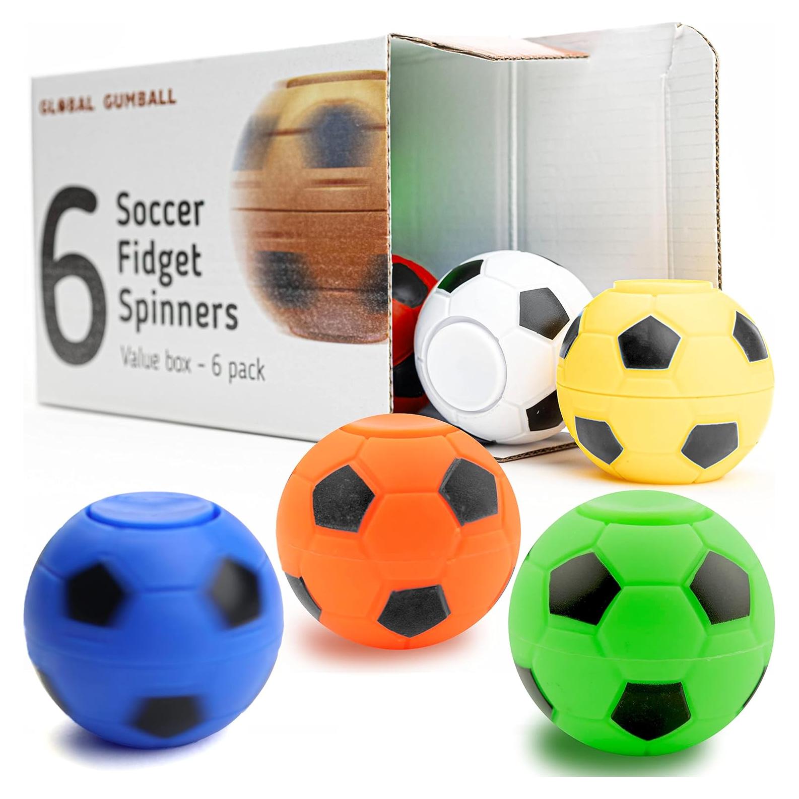 Pelotas Antiestrés Entervending 6 Pcs Fútbol 5,08 cm