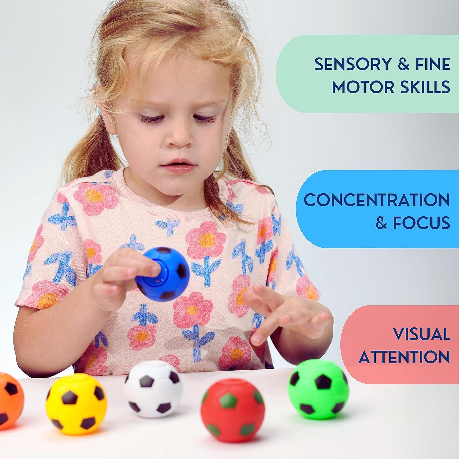 Pelotas Antiestrés Entervending 6 Pcs Fútbol 5,08 cm