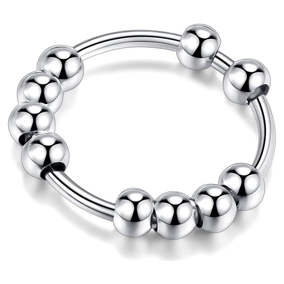 Anillo Giratorio Antiestrés LOVECOM Plata Esterlina 925