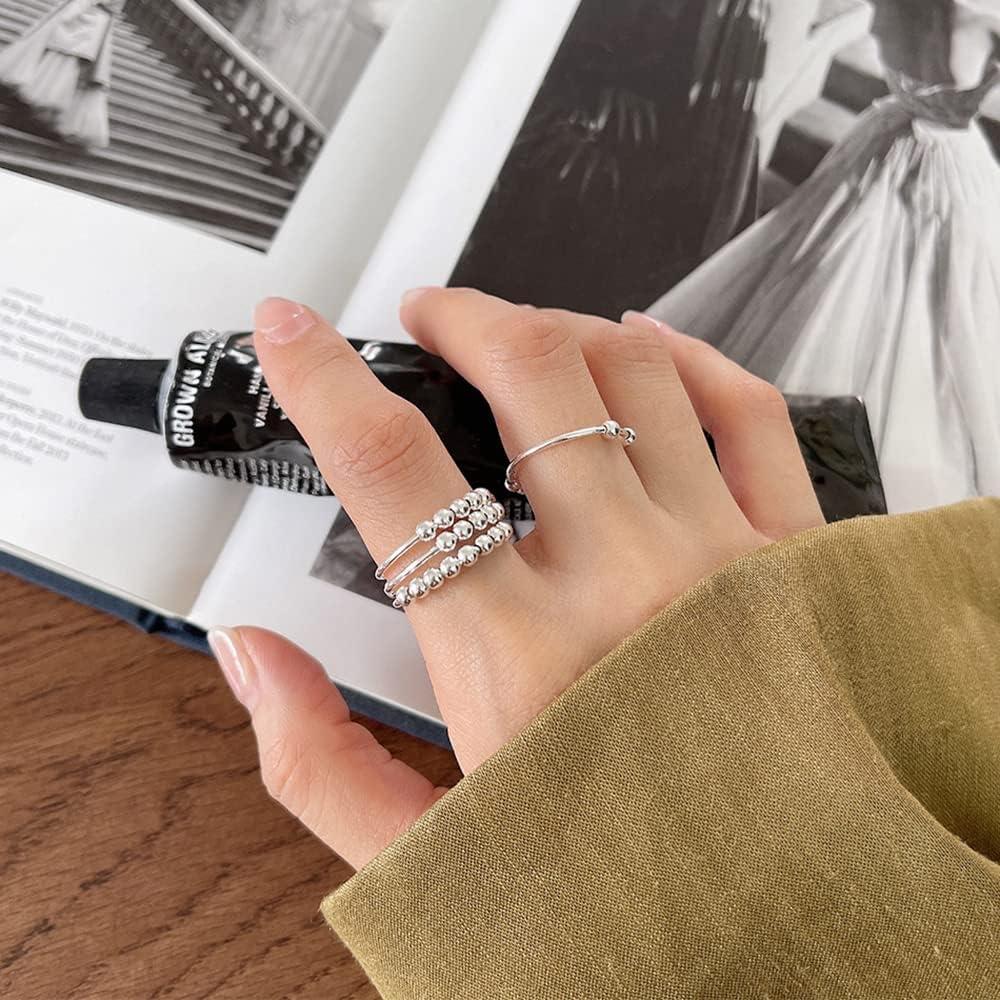 Anillo Giratorio Antiestrés LOVECOM Plata Esterlina 925