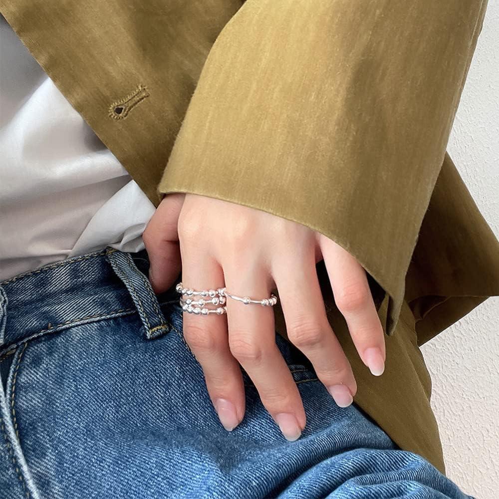 Anillo Giratorio Antiestrés LOVECOM Plata Esterlina 925