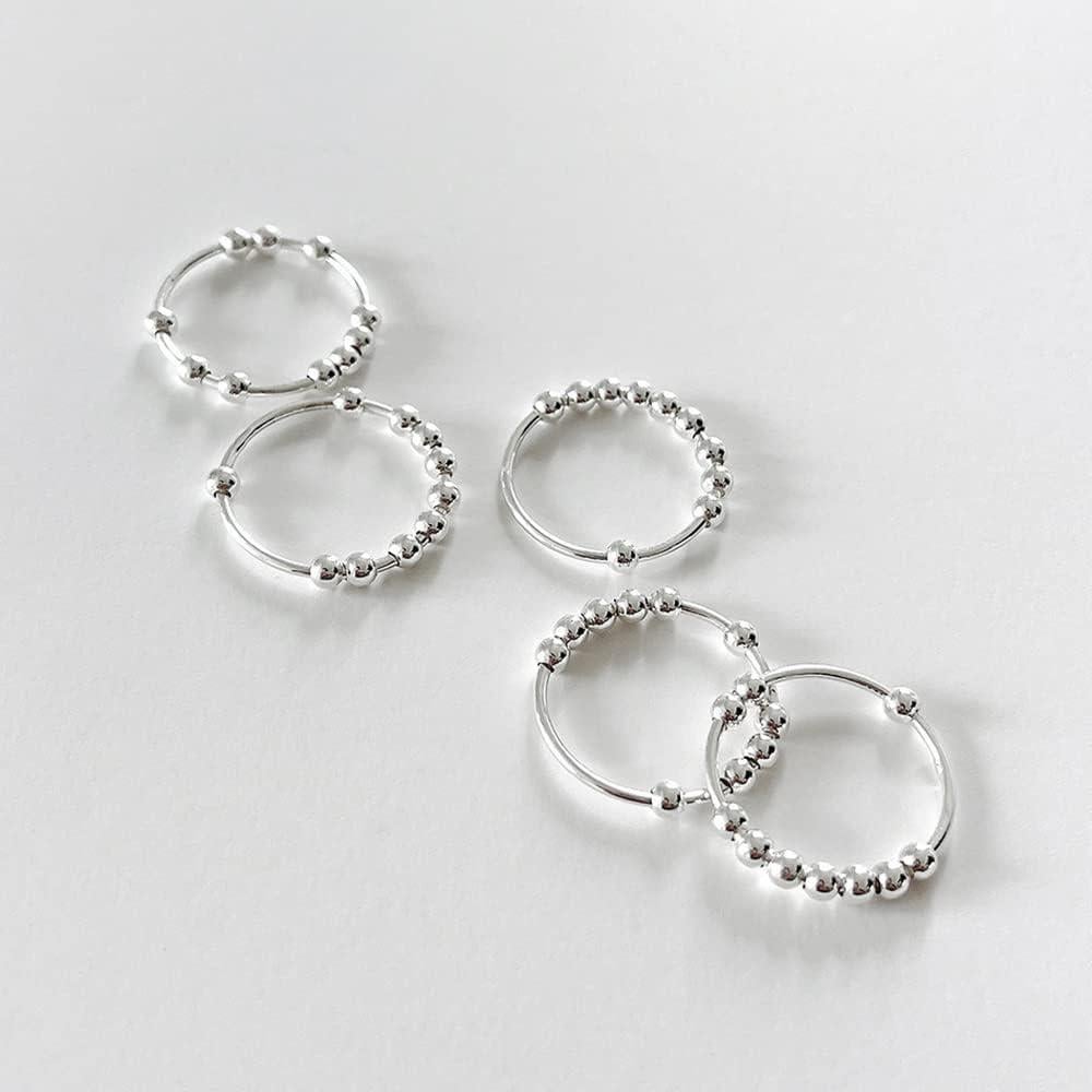 Anillo Giratorio Antiestrés LOVECOM Plata Esterlina 925