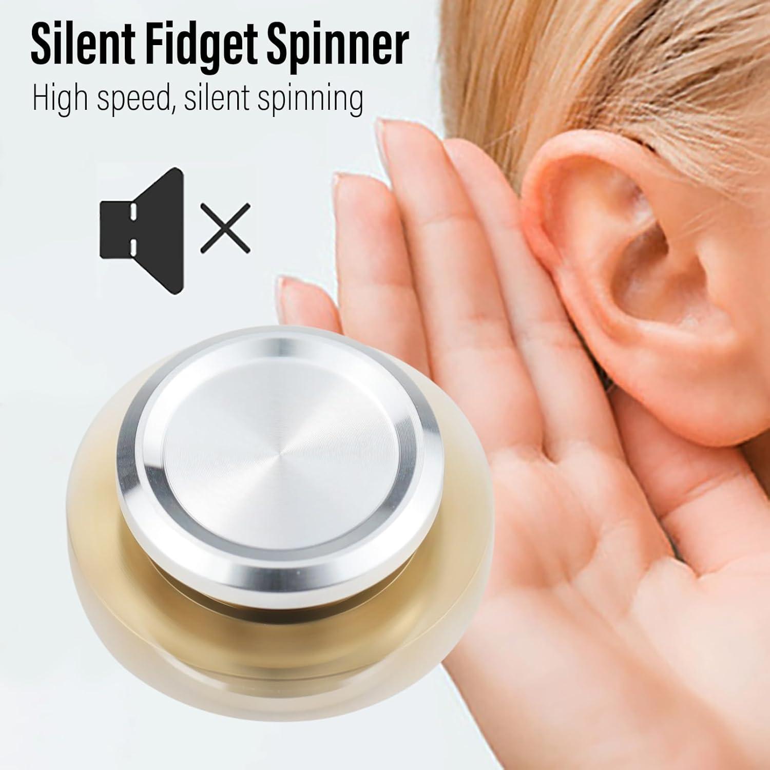 Fidget Spinner Engranaje Metal FREELOVE Mini 2,24 cm Plata-Latón