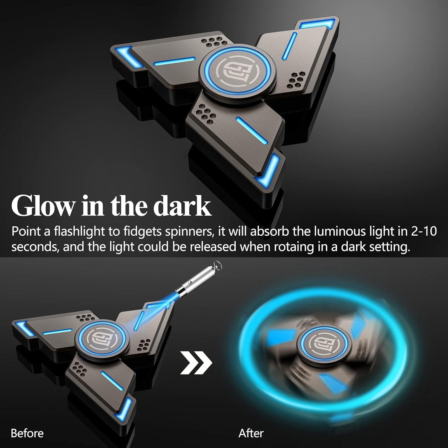 Fidget Spinner ATESSON Metal Iluminado Alivio Estrés 108g