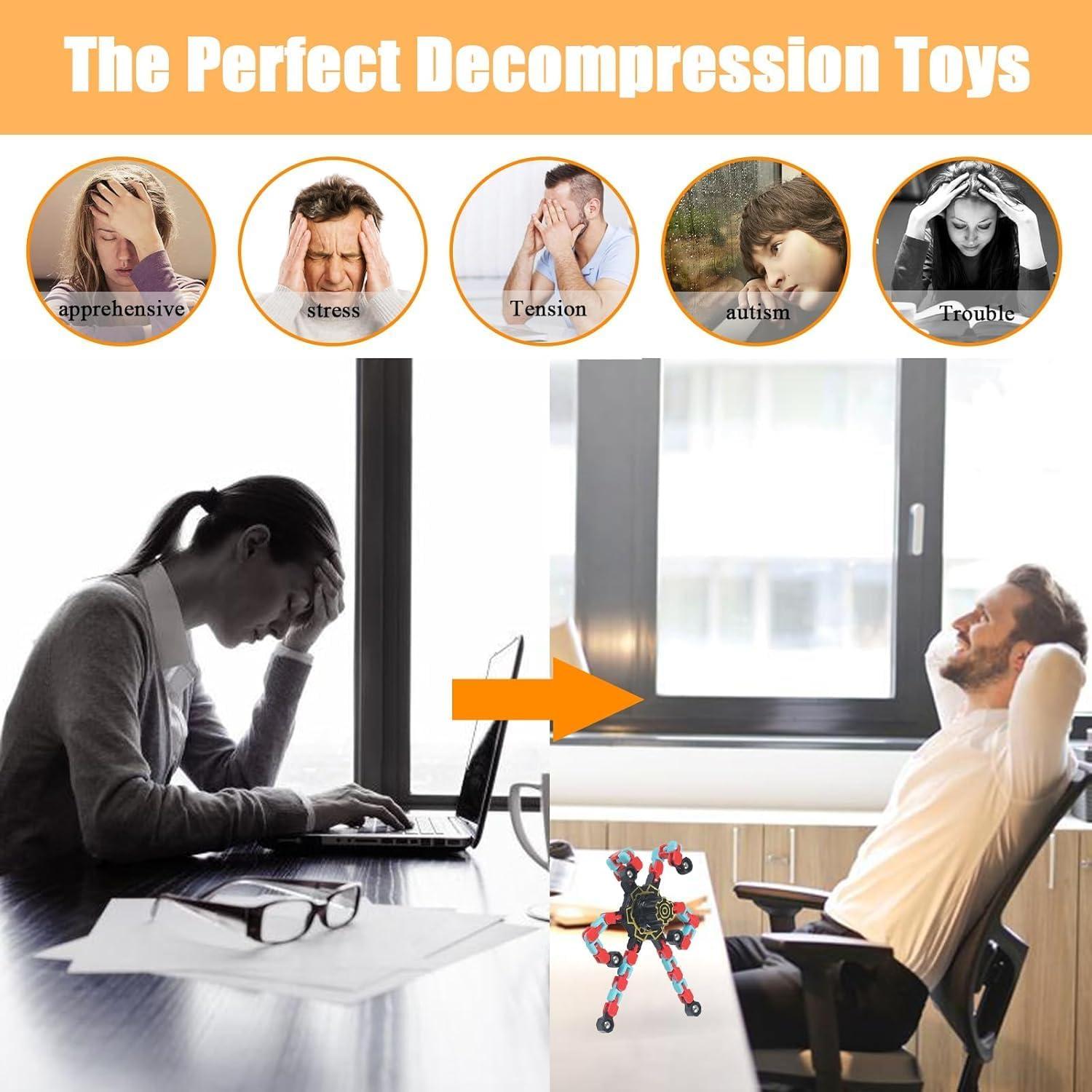 Giroscopio Antiestrés Mecánico MFCoin 6 Piezas Multicolor