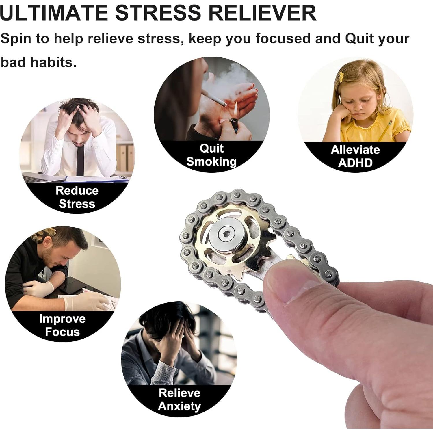 Spinner de Dedo Antiestrés EastZhen Engranajes Oro 6cm