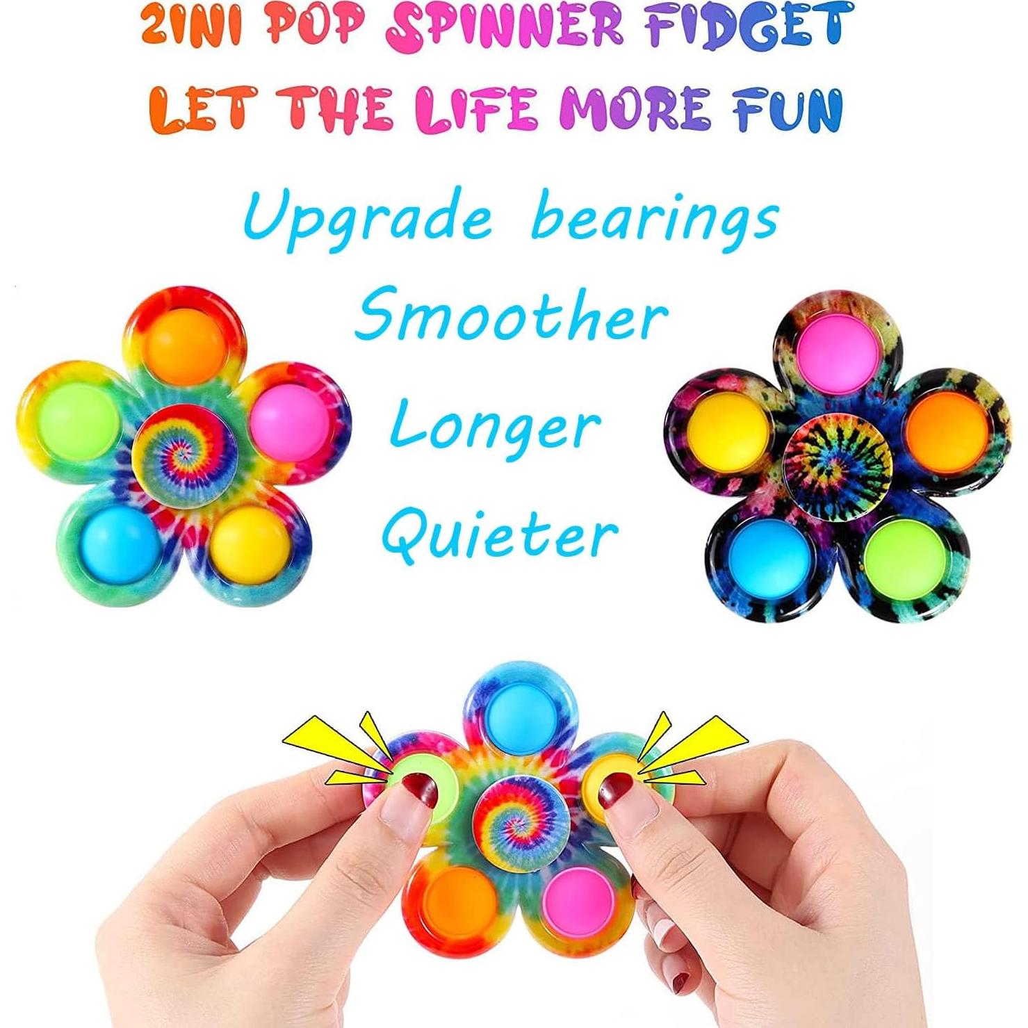 Paquete de 6 Spinners Antiestrés Multicolor para Niños