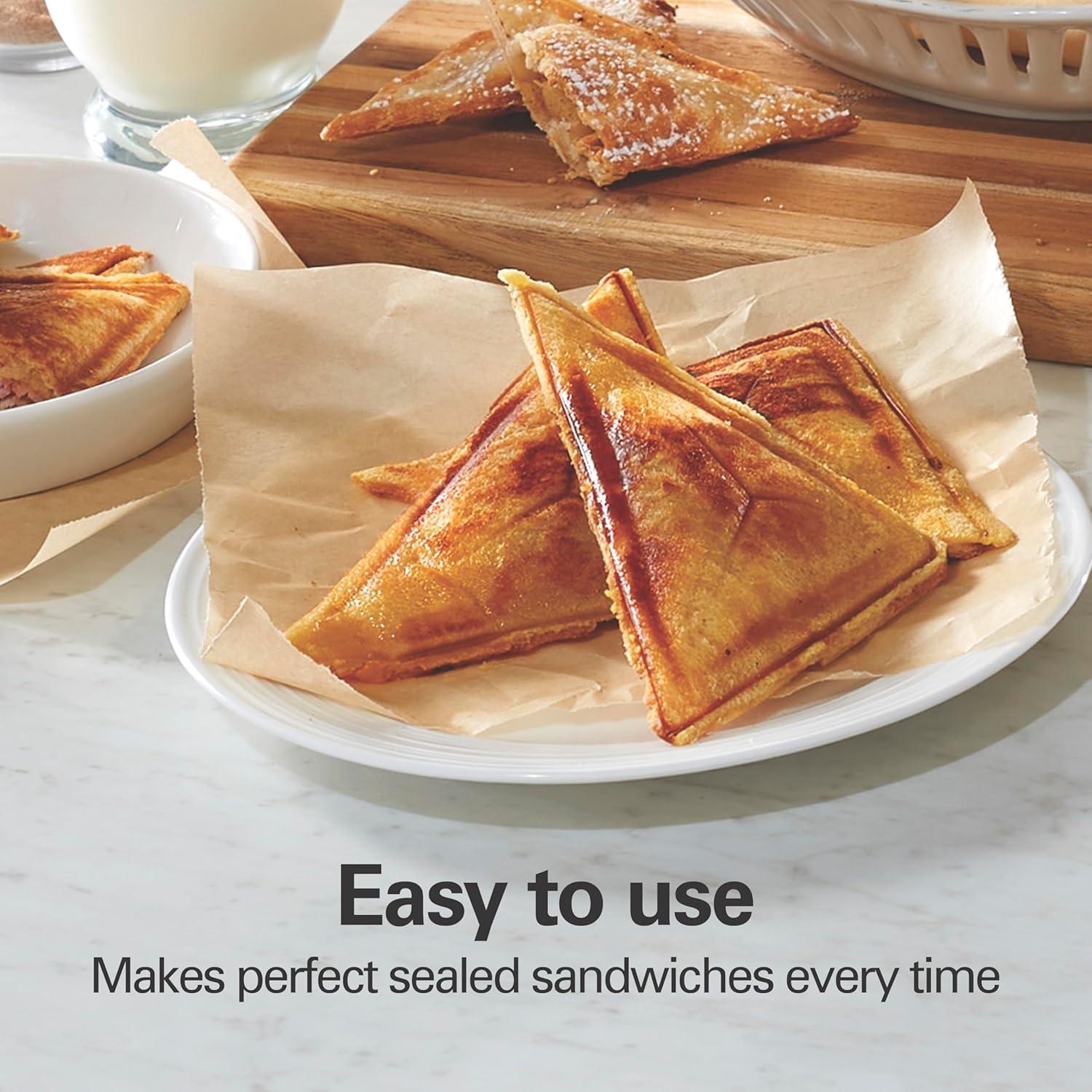 Máquina para Sándwiches Hamilton Beach 820W Compacta Negra