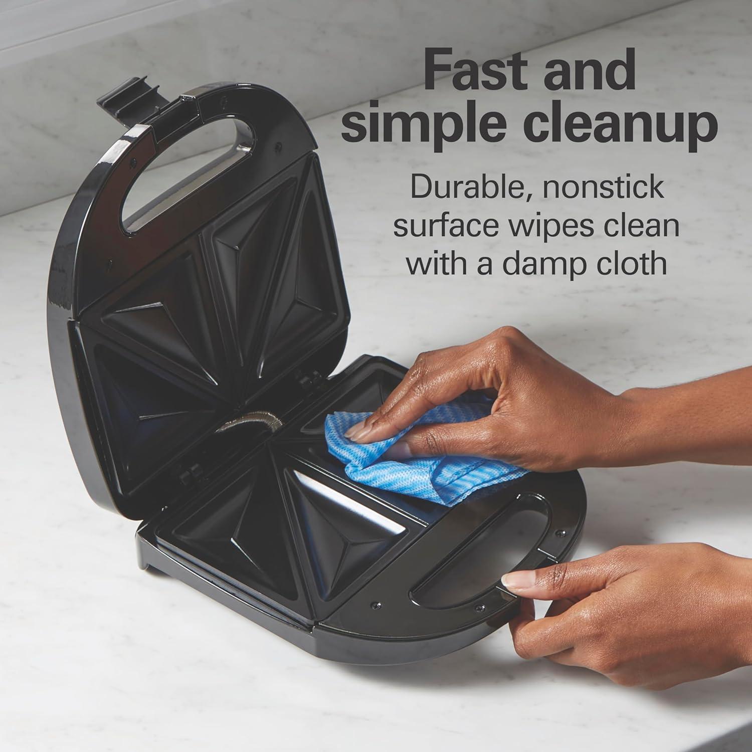 Máquina para Sándwiches Hamilton Beach 820W Compacta Negra