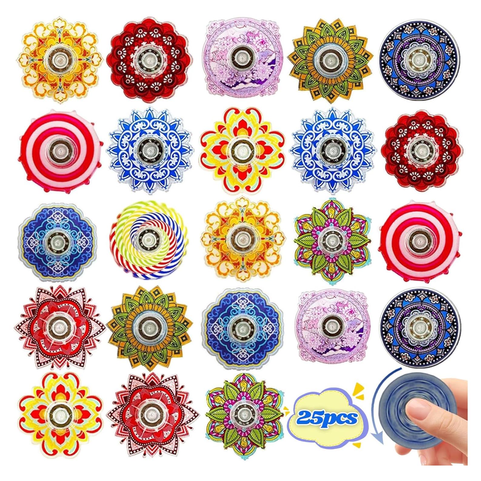 Paquete de 25 Juguetes Fidget Spinner MYREQIA Alivio Estrés