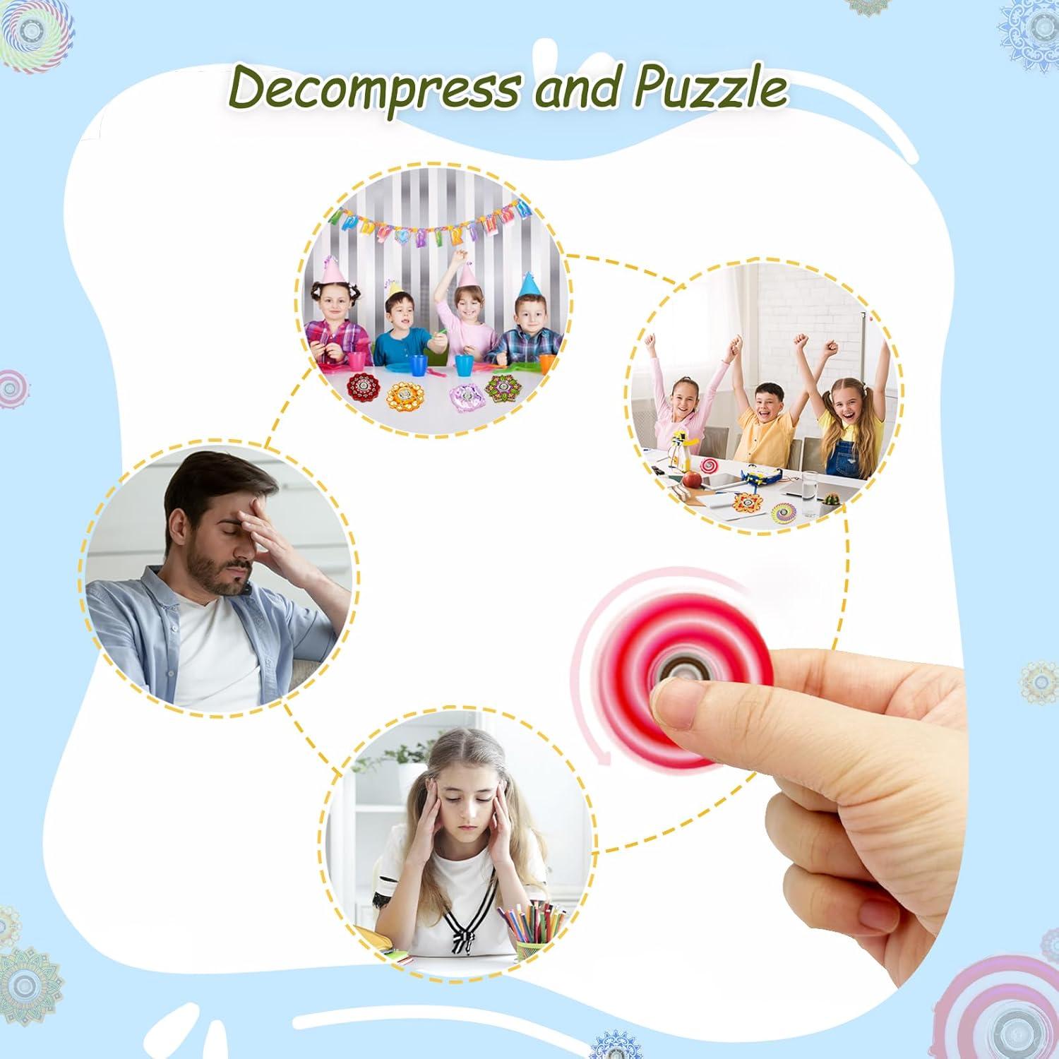 Paquete de 25 Juguetes Fidget Spinner MYREQIA Alivio Estrés