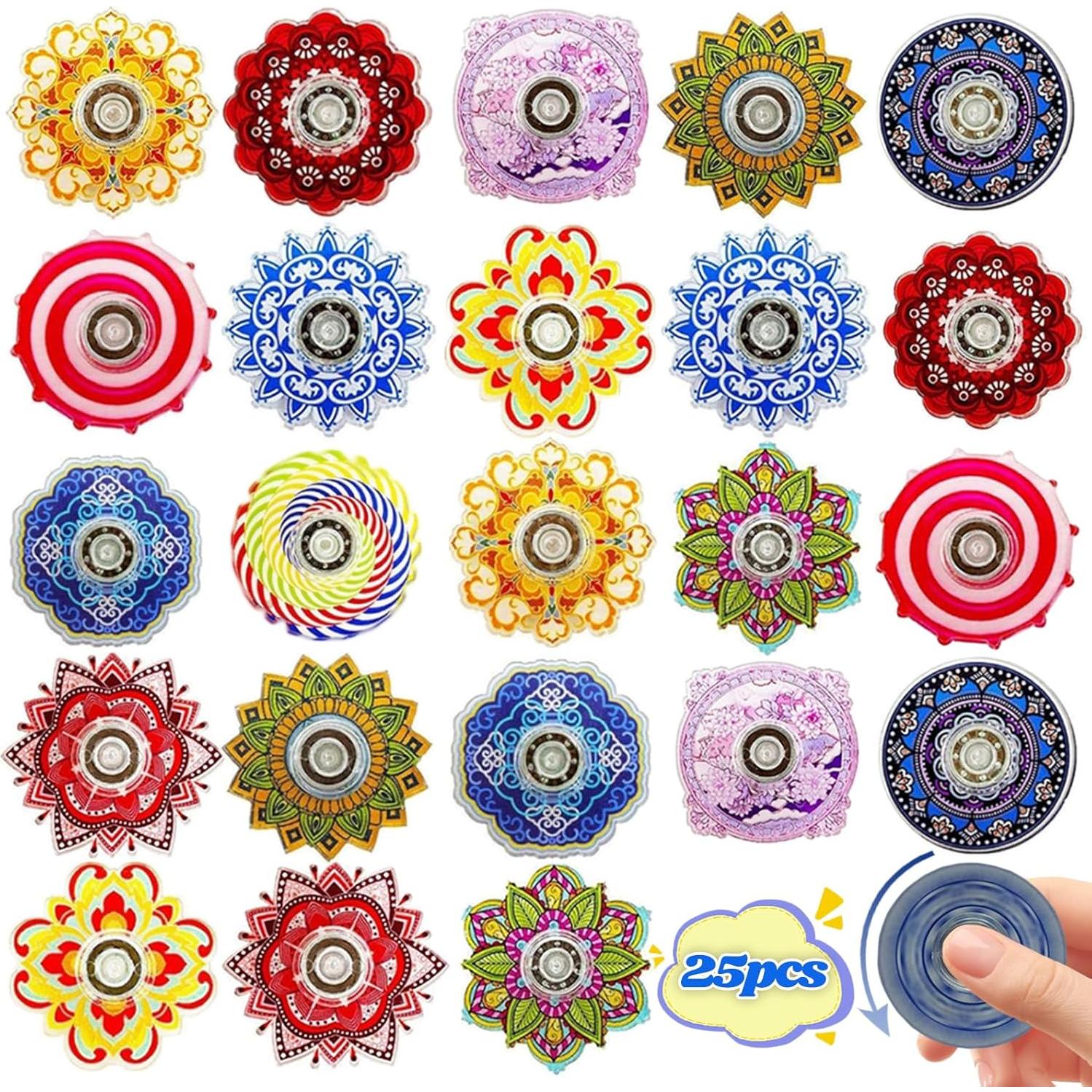 Paquete de 25 Juguetes Fidget Spinner MYREQIA Alivio Estrés