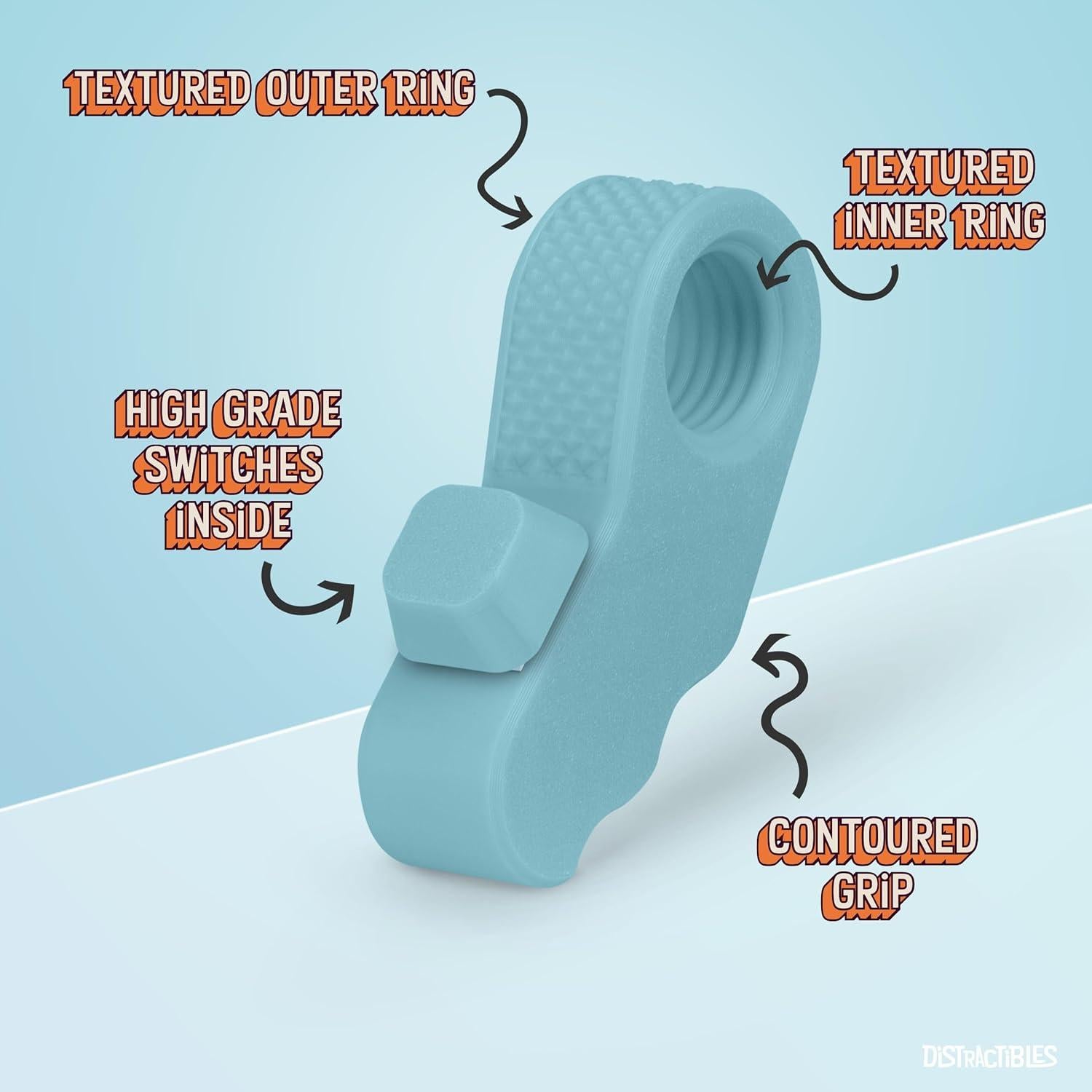 Spinner Sensorial Antiestrés Distractibles 2-Pack Negro-Azul