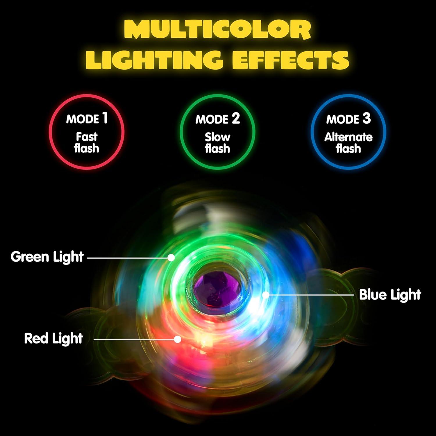 Pulseras Giratorias LED Joyin - 12 Unidades, Ajustables