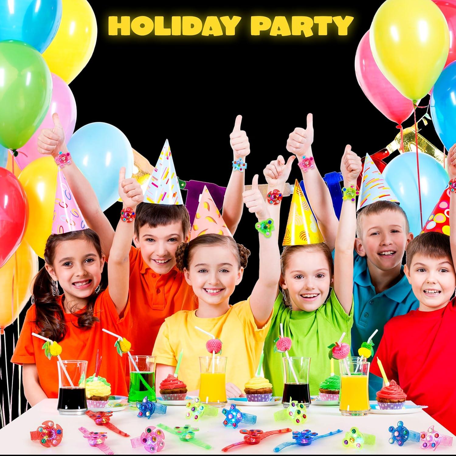 Pulseras Giratorias LED Joyin - 12 Unidades, Ajustables