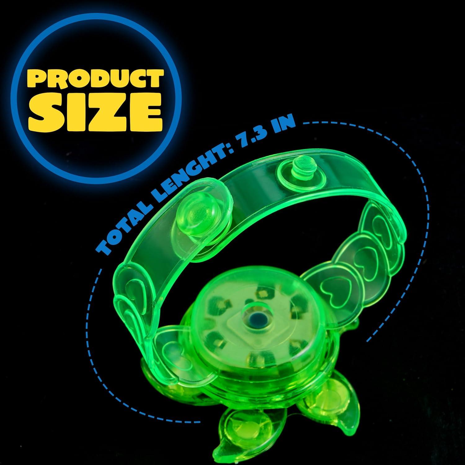 Pulseras Giratorias LED Joyin - 12 Unidades, Ajustables