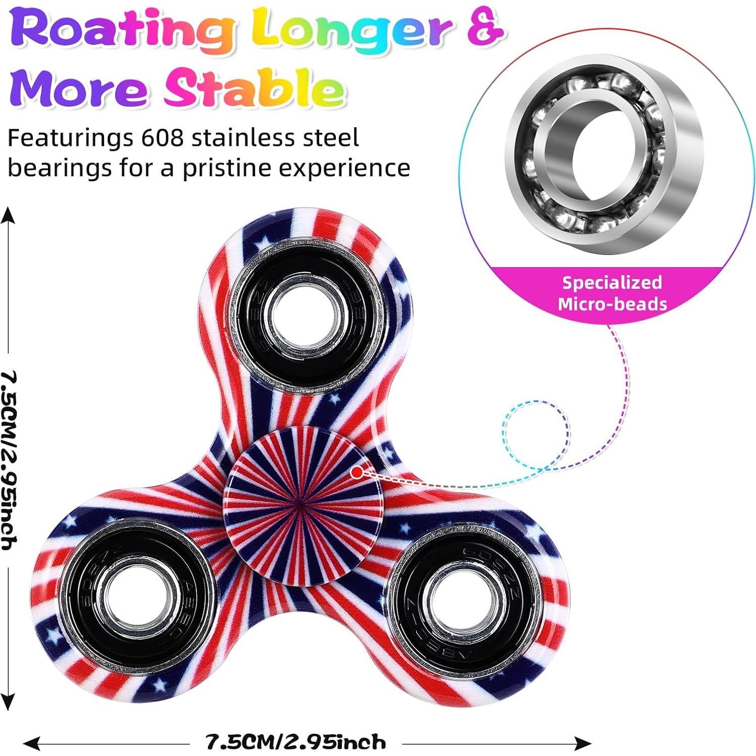 Paquete de 24 Juguetes Fidget Spinner SCIONE - Alivio Estrés