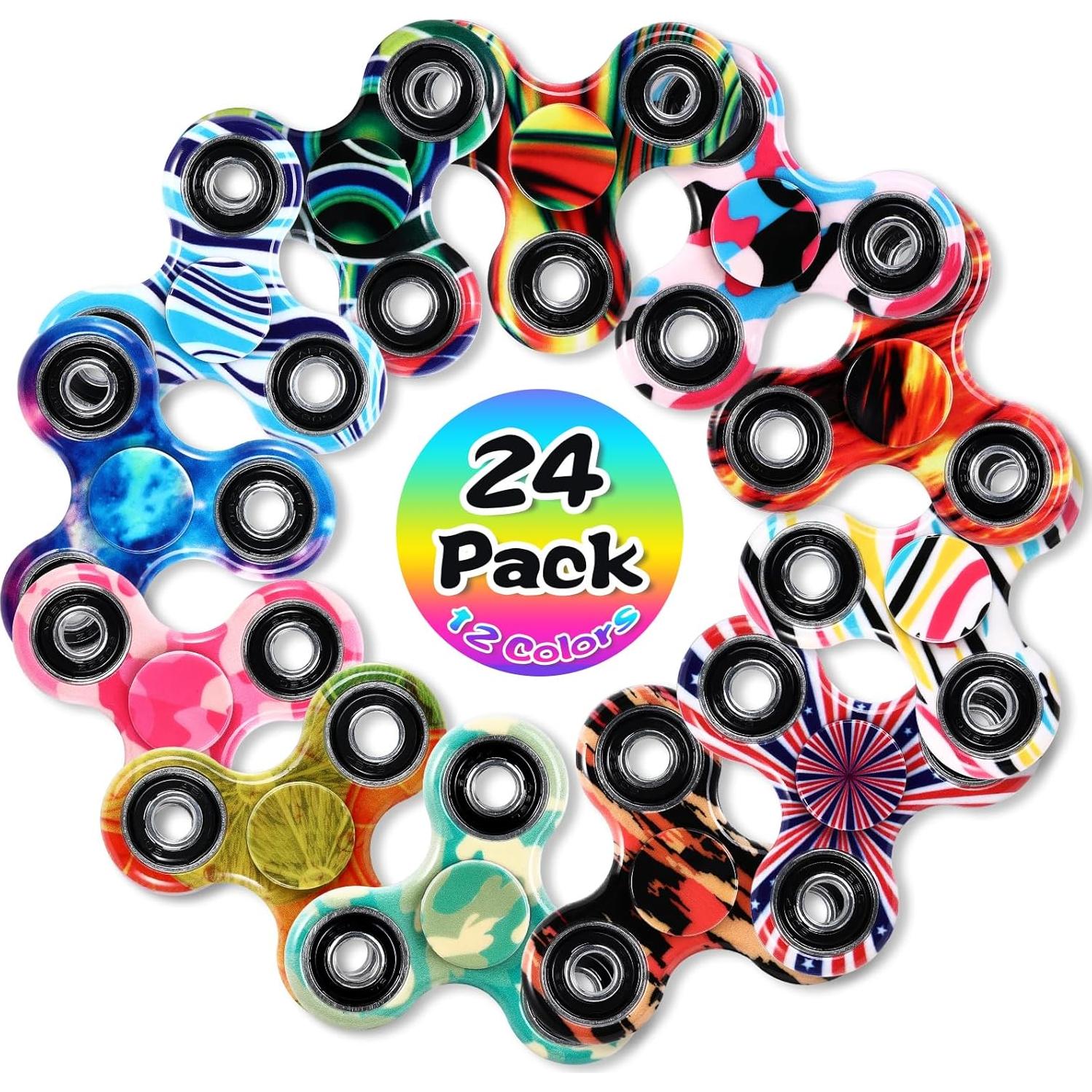 Paquete de 24 Juguetes Fidget Spinner SCIONE - Alivio Estrés