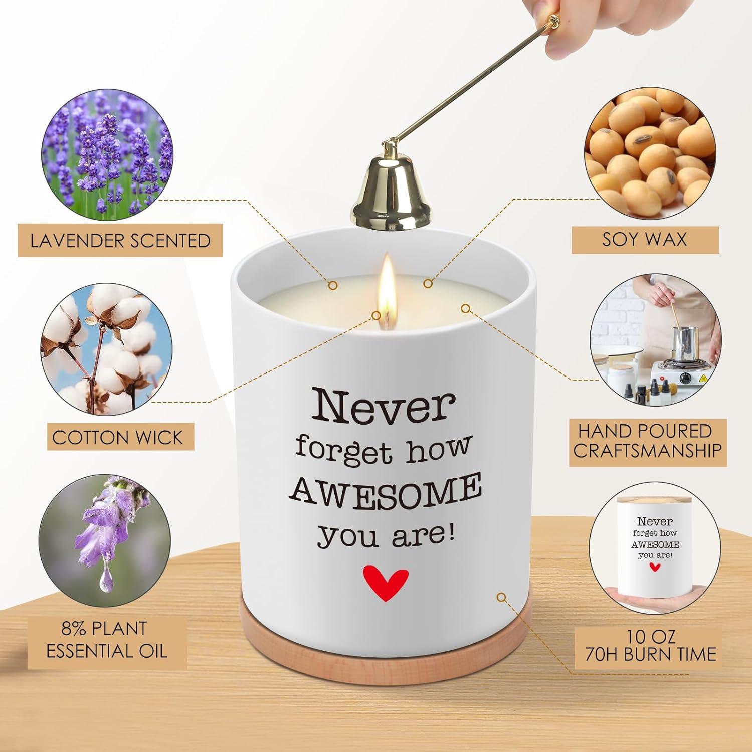 Vela Aromática de Soja 10oz NEVERNERVE Eres Asombrosa