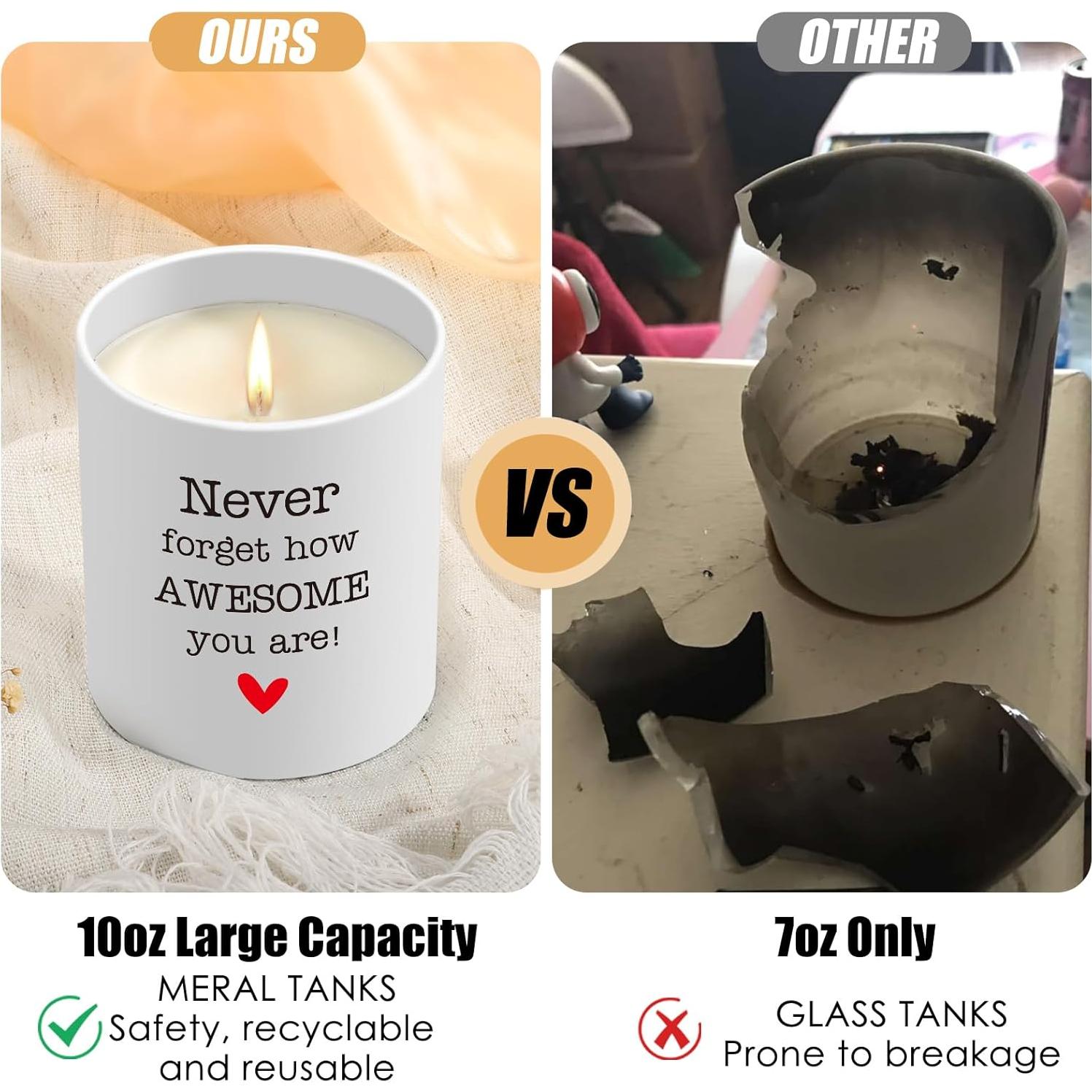 Vela Aromática de Soja 10oz NEVERNERVE Eres Asombrosa