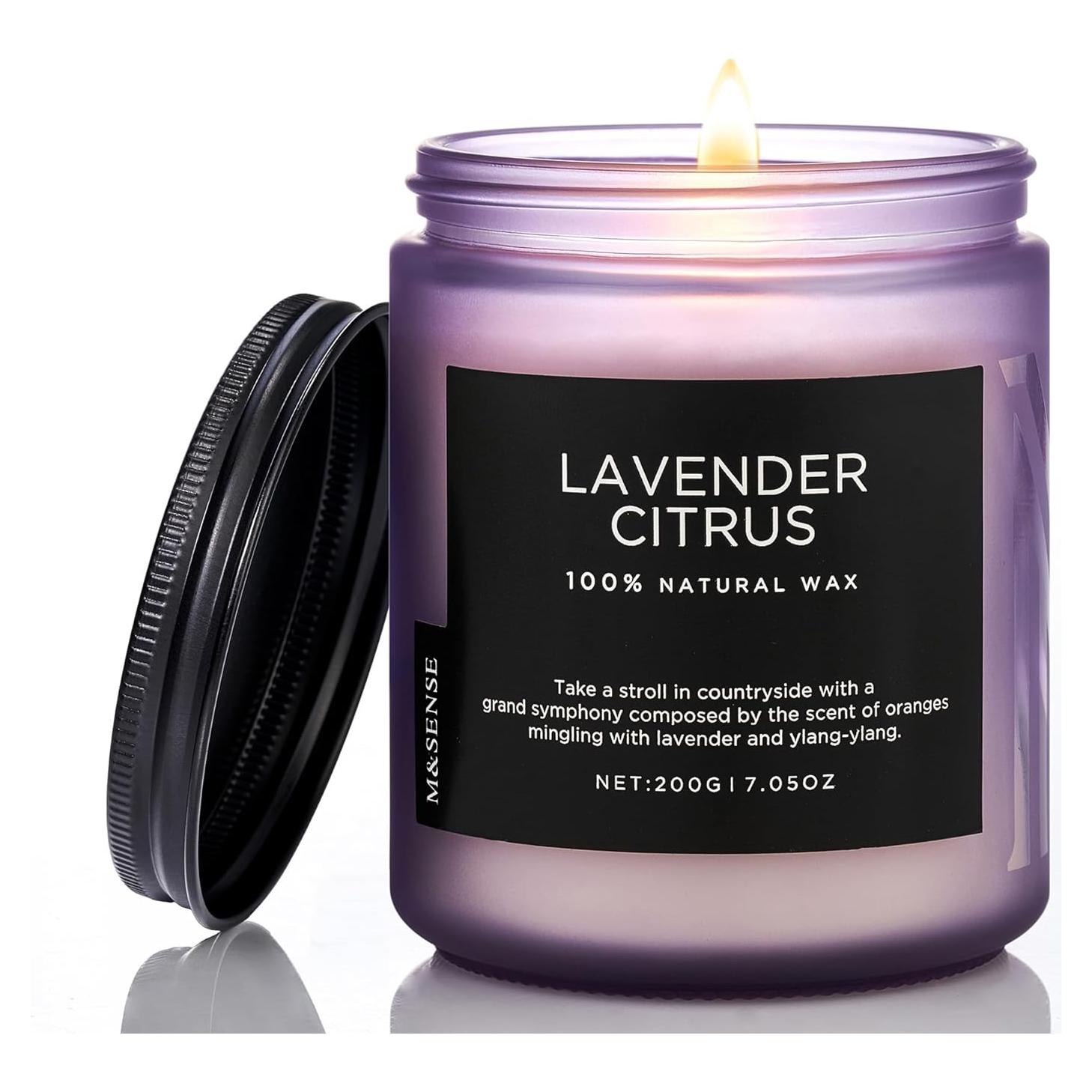 Vela Aromática M&SENSE de Cítricos y Lavanda 199g