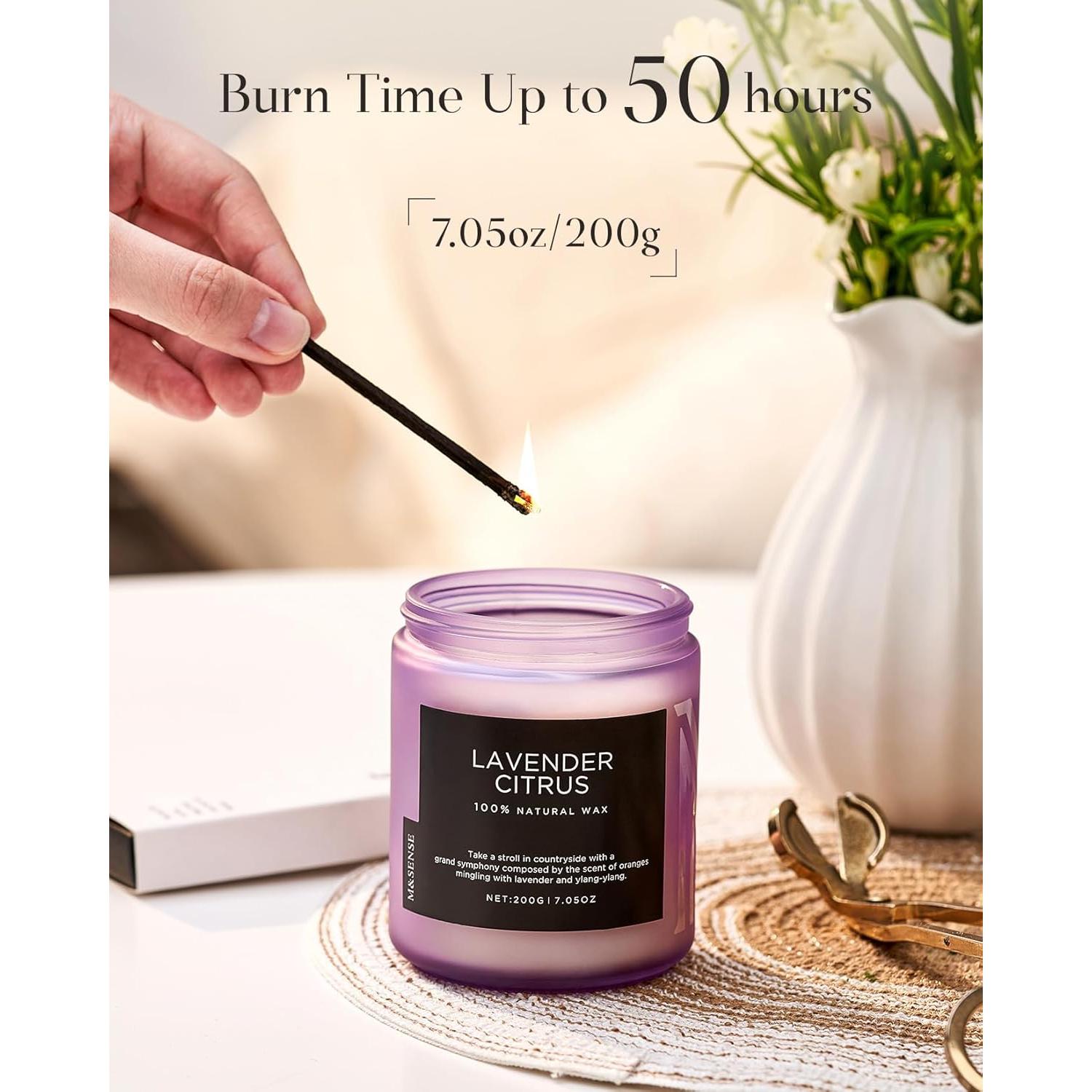 Vela Aromática M&SENSE de Cítricos y Lavanda 199g