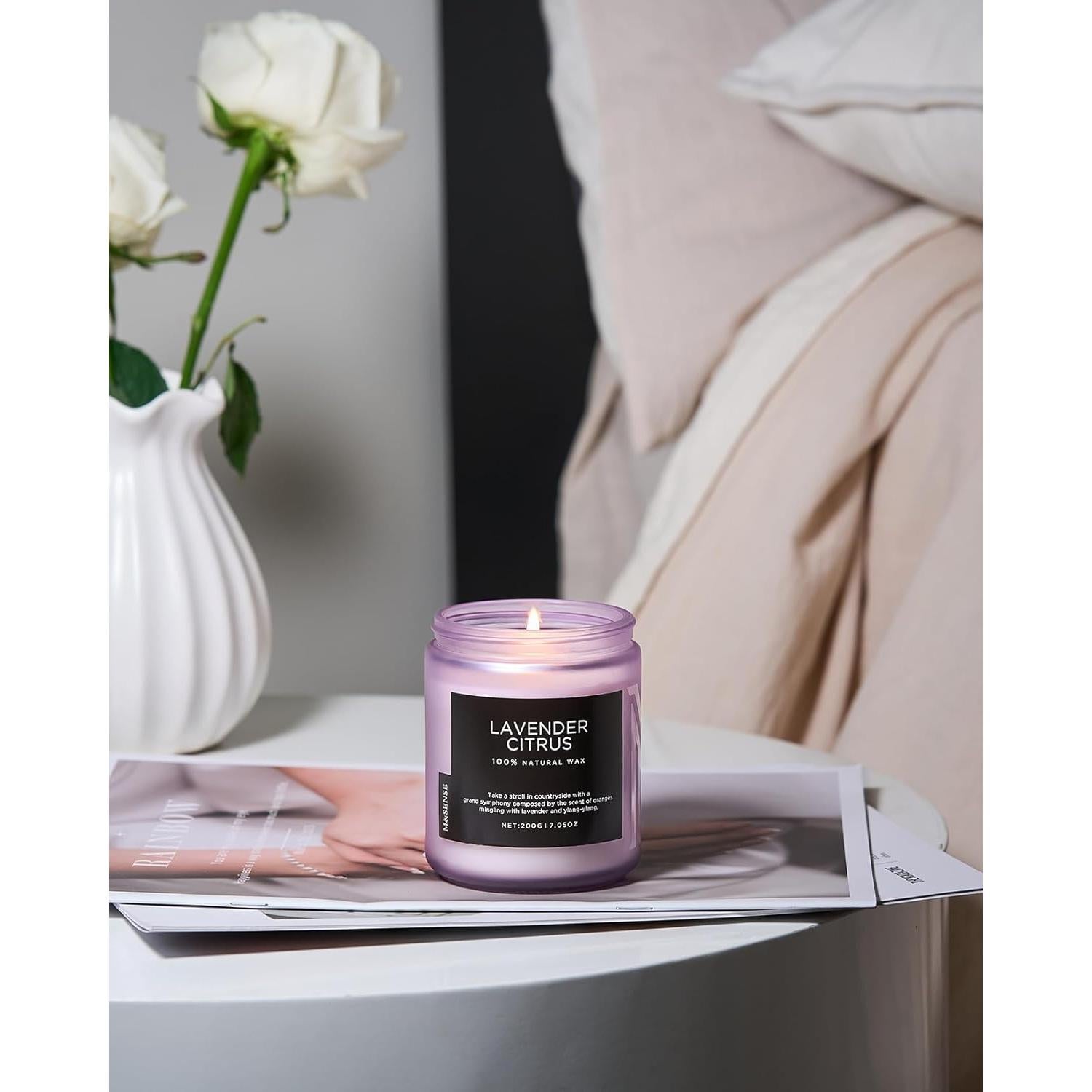 Vela Aromática M&SENSE de Cítricos y Lavanda 199g