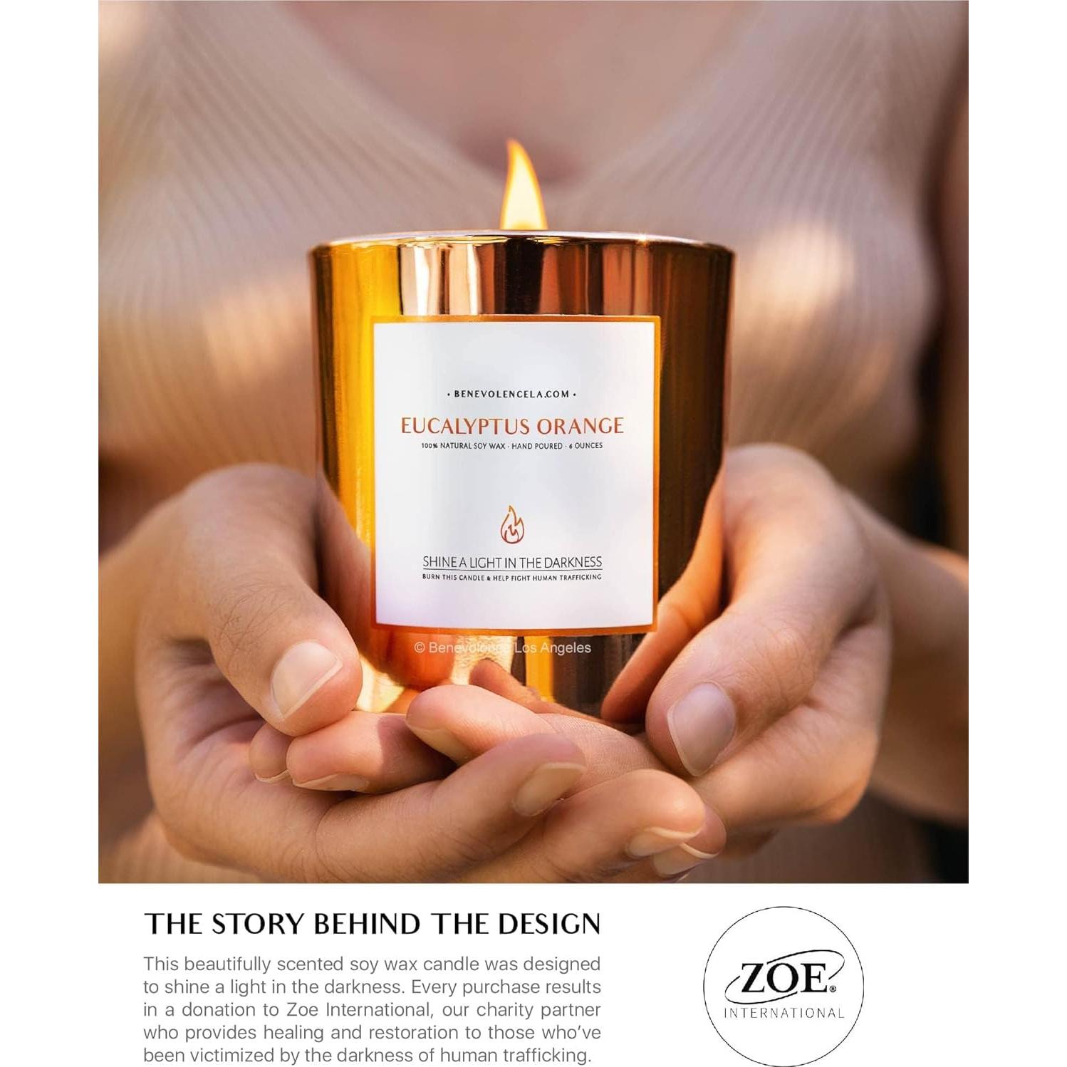 Vela Aromática de Soya Benevolence LA Eucalipto Naranja 226g