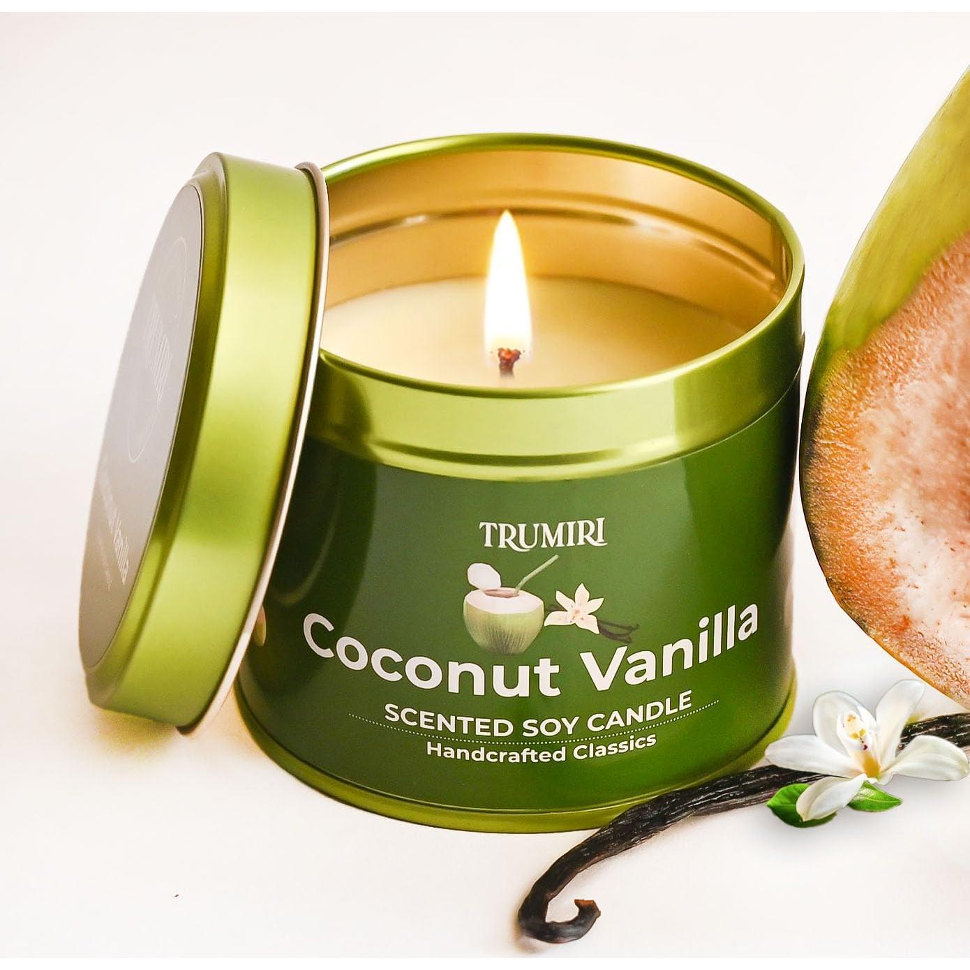 Vela Aromática Coco Vainilla Goldberry 5oz Cera Soja