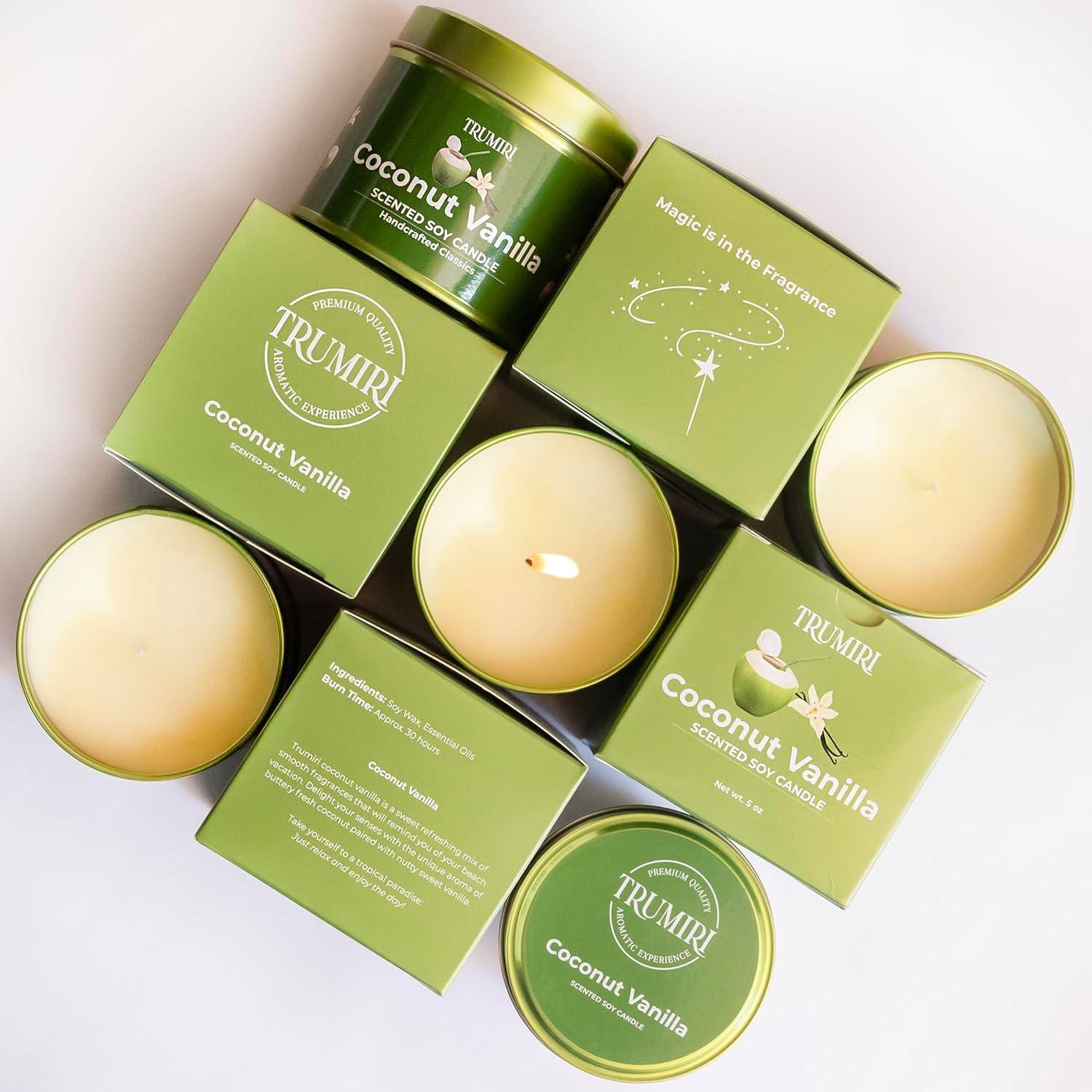 Vela Aromática Coco Vainilla Goldberry 5oz Cera Soja