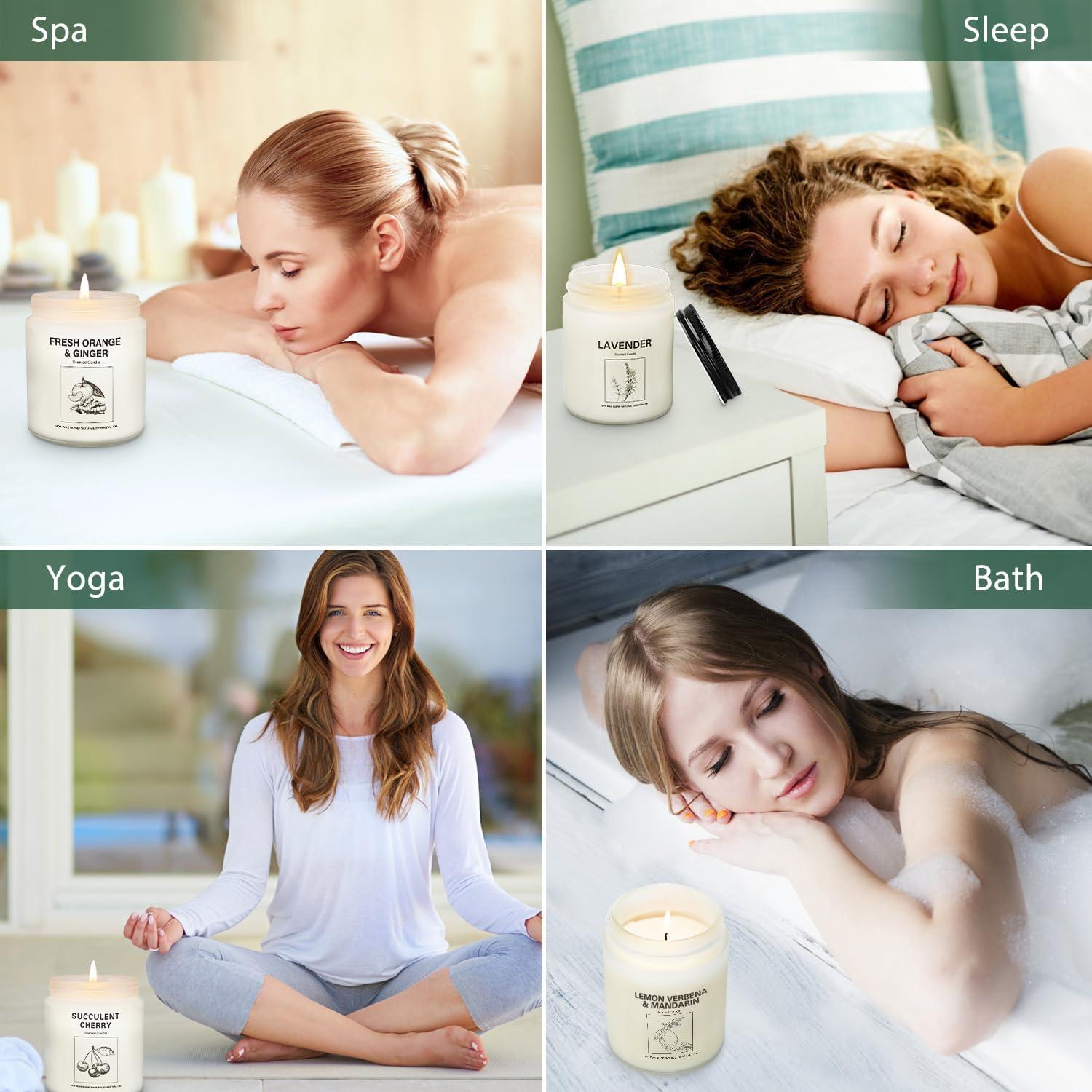 Velas Aromáticas de Cera de Soja Natural - 4 Aromas 201g