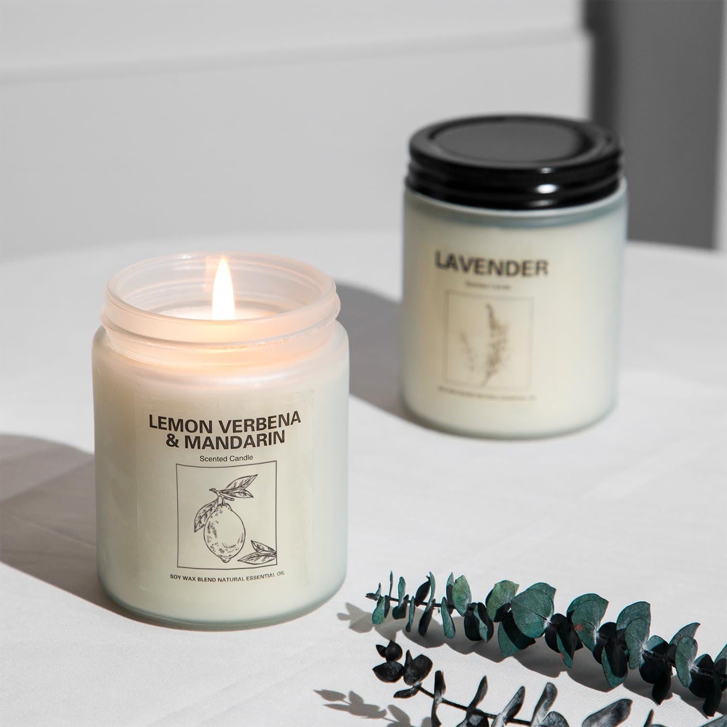 Velas Aromáticas de Cera de Soja Natural - 4 Aromas 201g